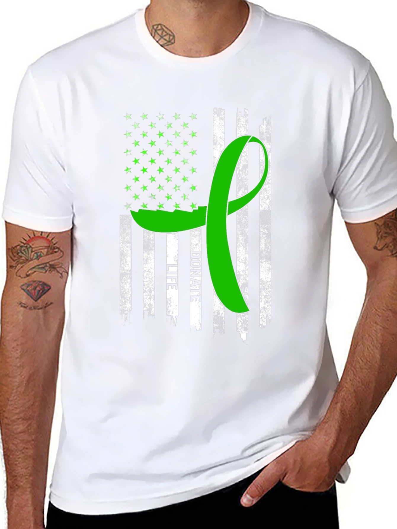 Donate Life American Flag T-Shirt