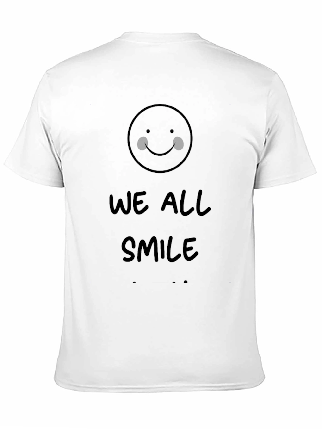 We All Smile Black Graphic Tee
