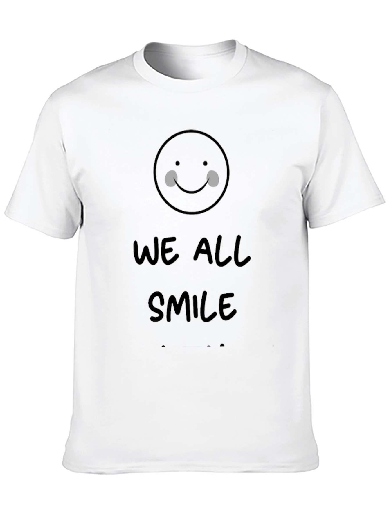 We All Smile Black Graphic Tee