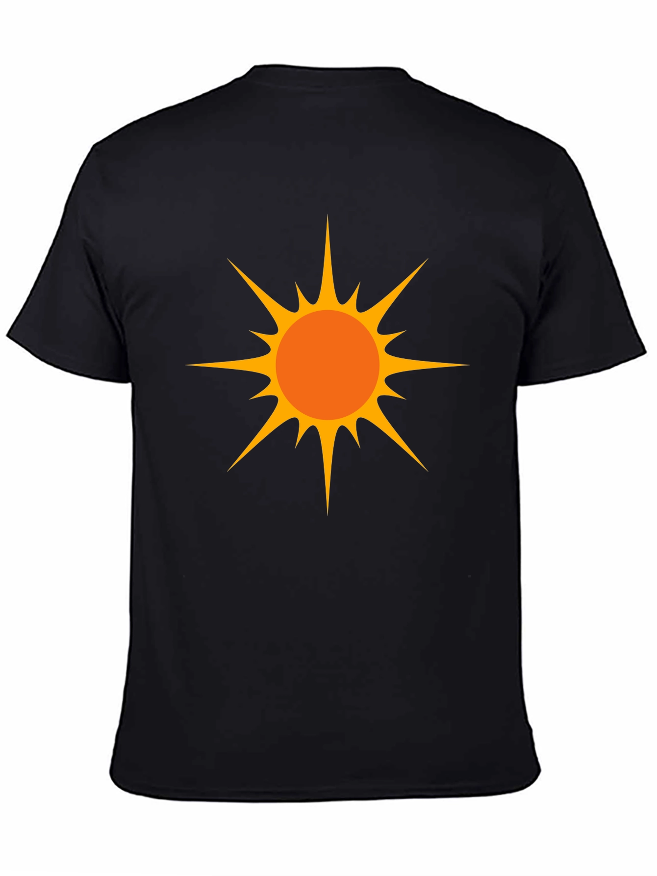 Bold Sun Graphic Tee - Black Cotton Comfort