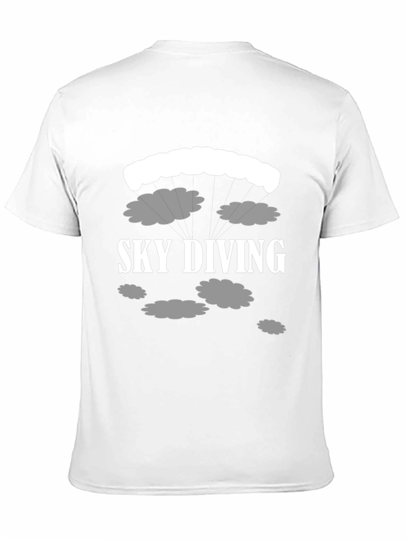 Sky Diving T-Shirt - Black Cotton Tee