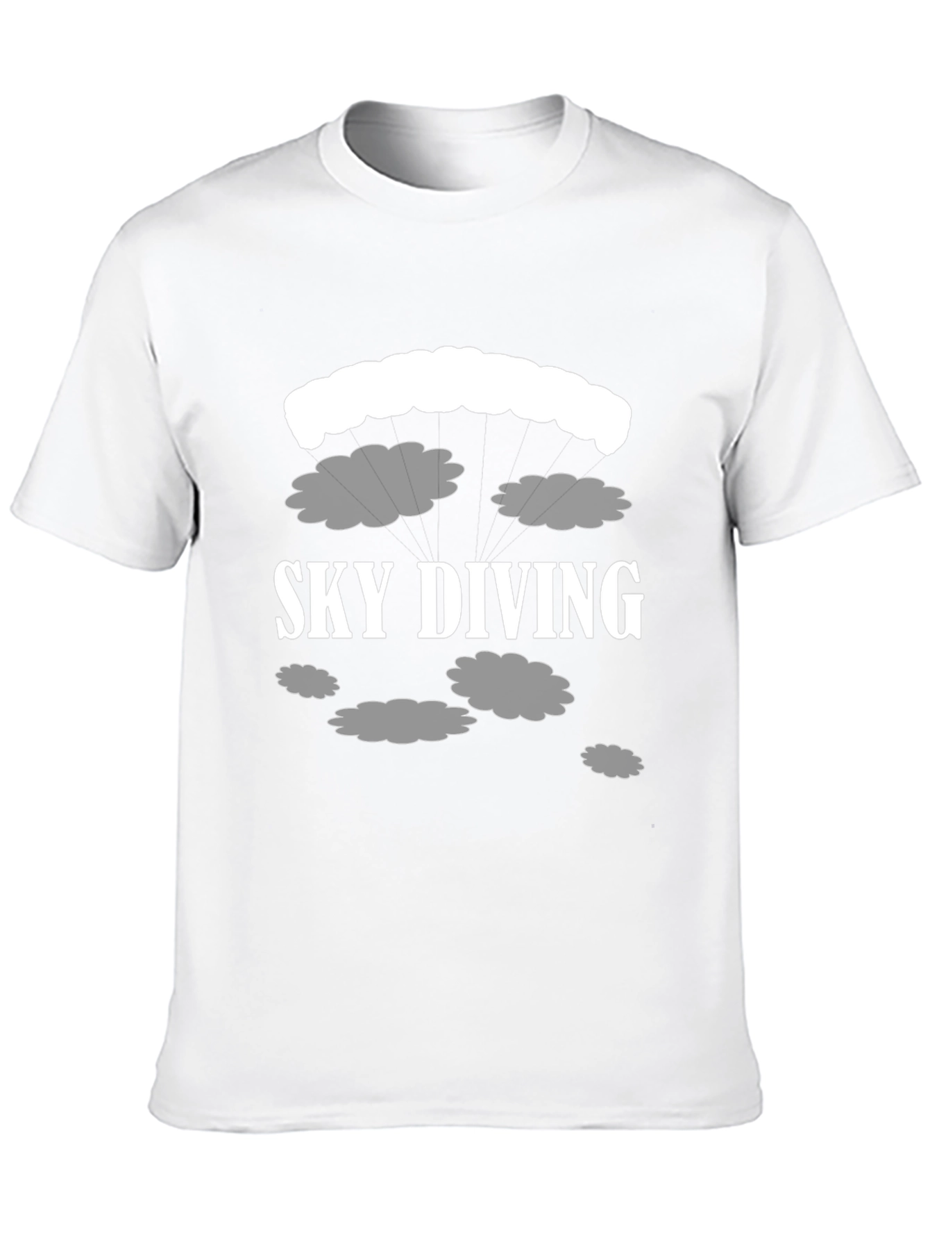 Sky Diving T-Shirt - Black Cotton Tee