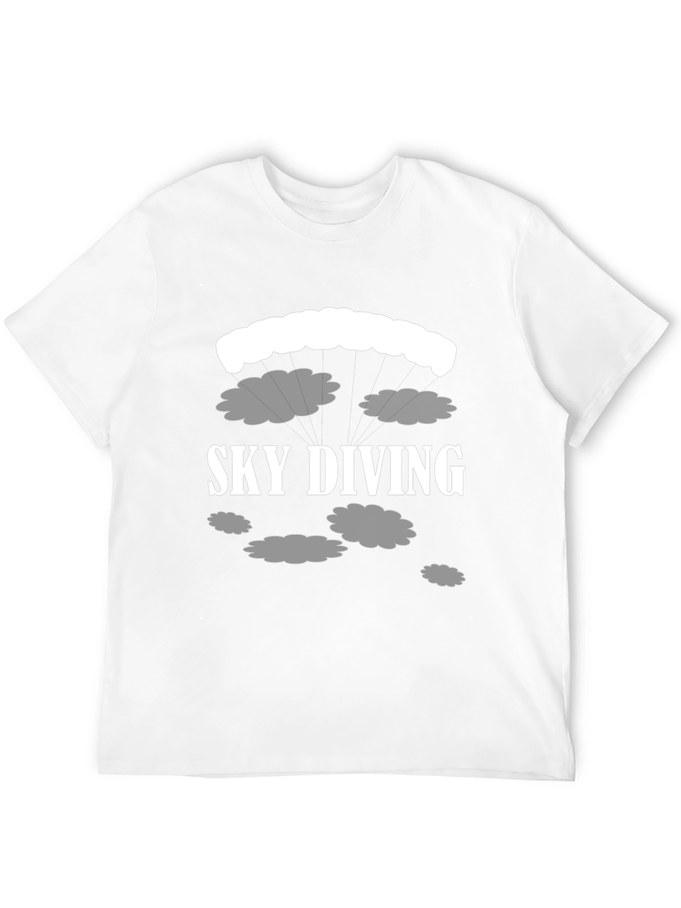 Sky Diving T-Shirt - Black Cotton Tee