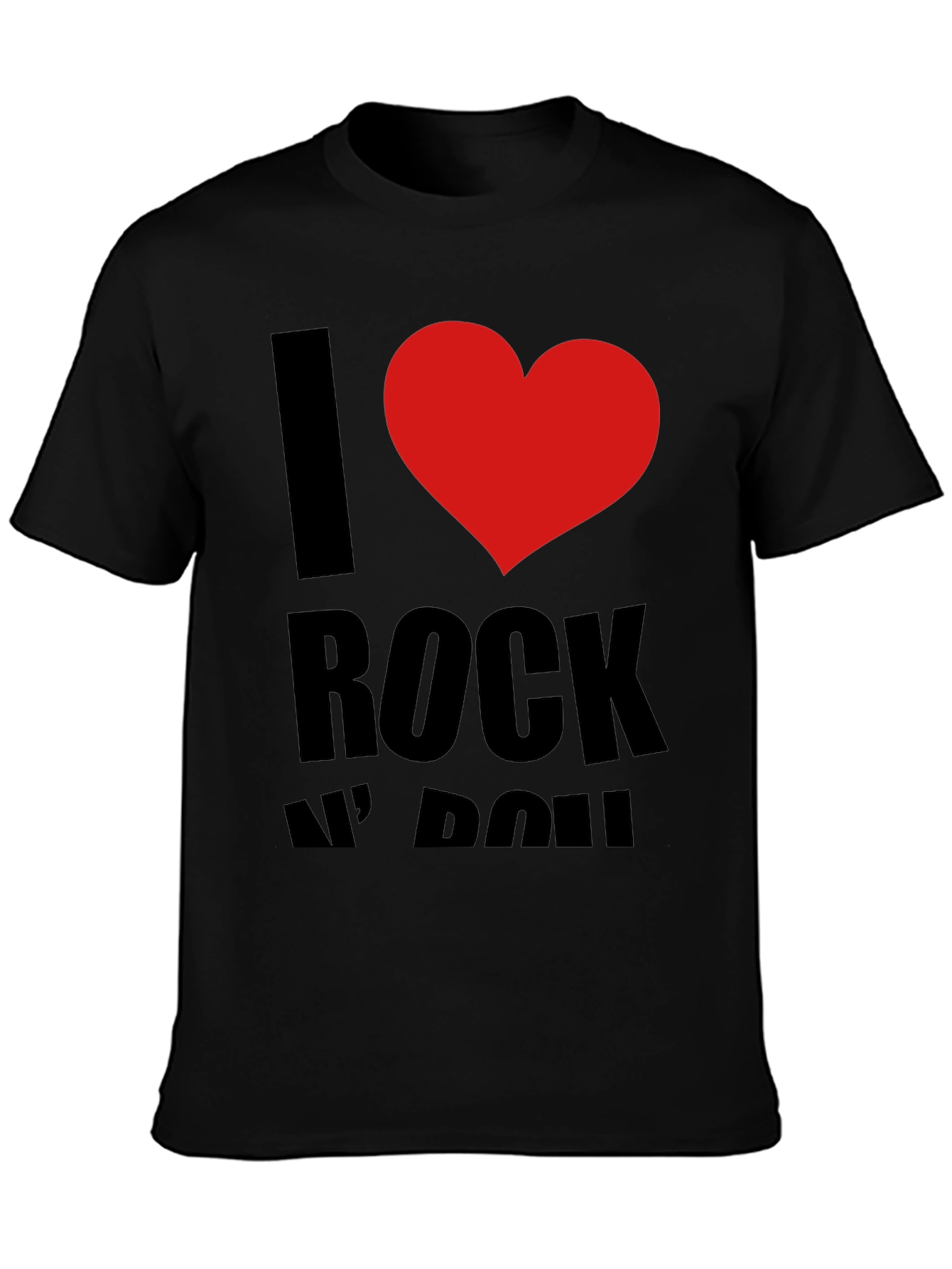 I Love Rock N Roll Black Graphic Tee