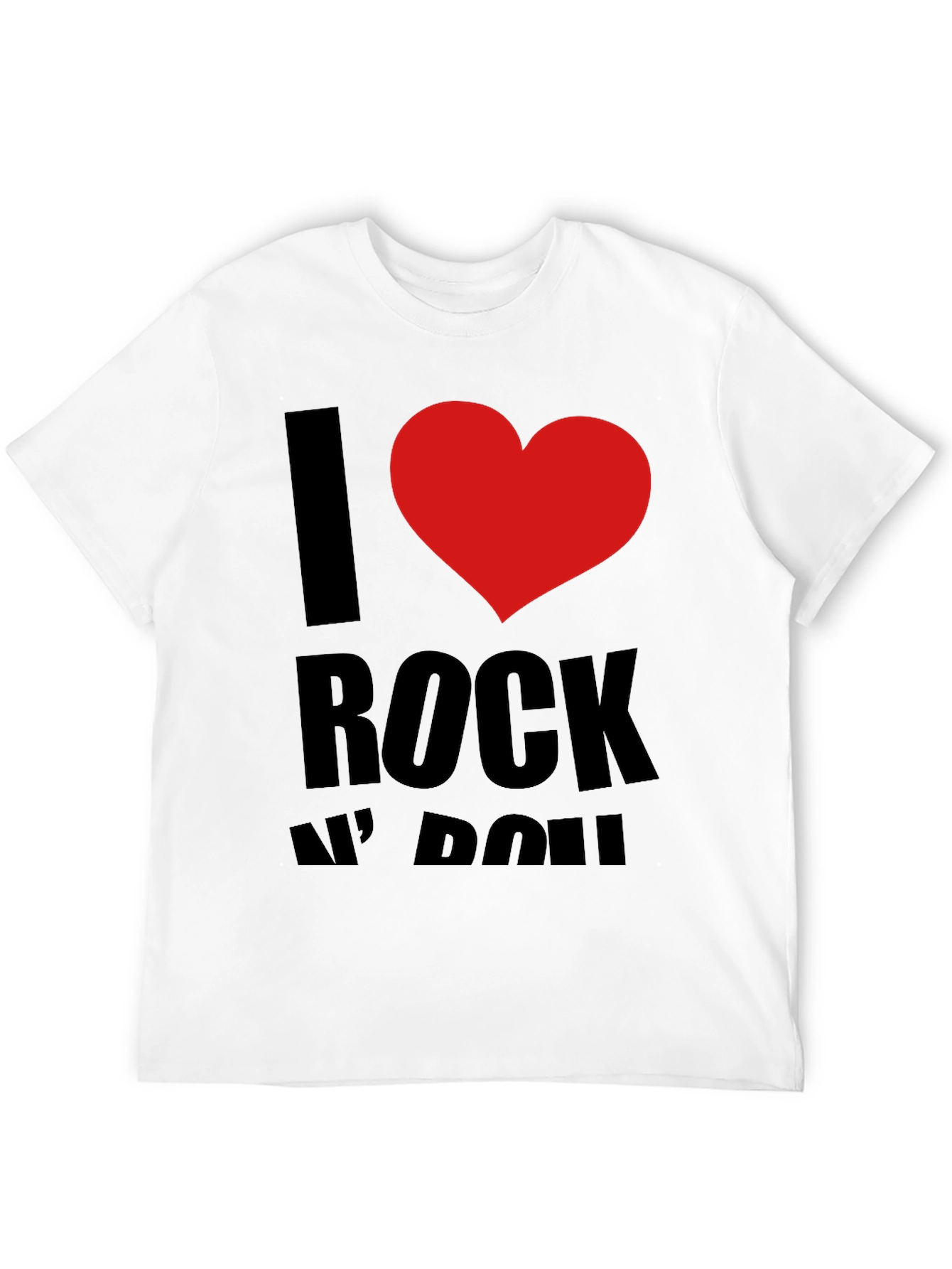 I Love Rock N Roll Black Graphic Tee