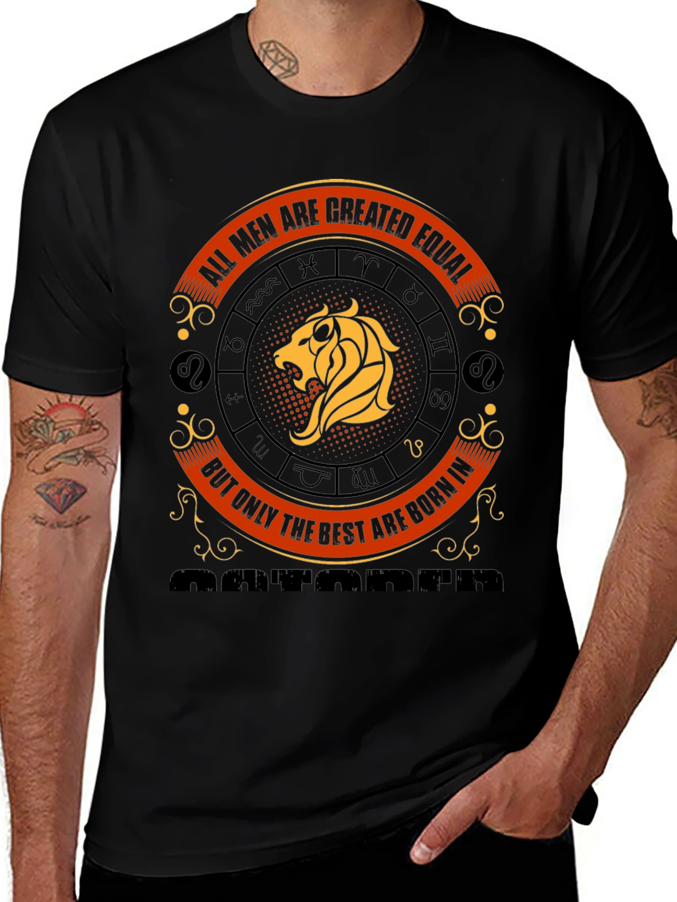 October Born Mens Zodiac T-Shirt