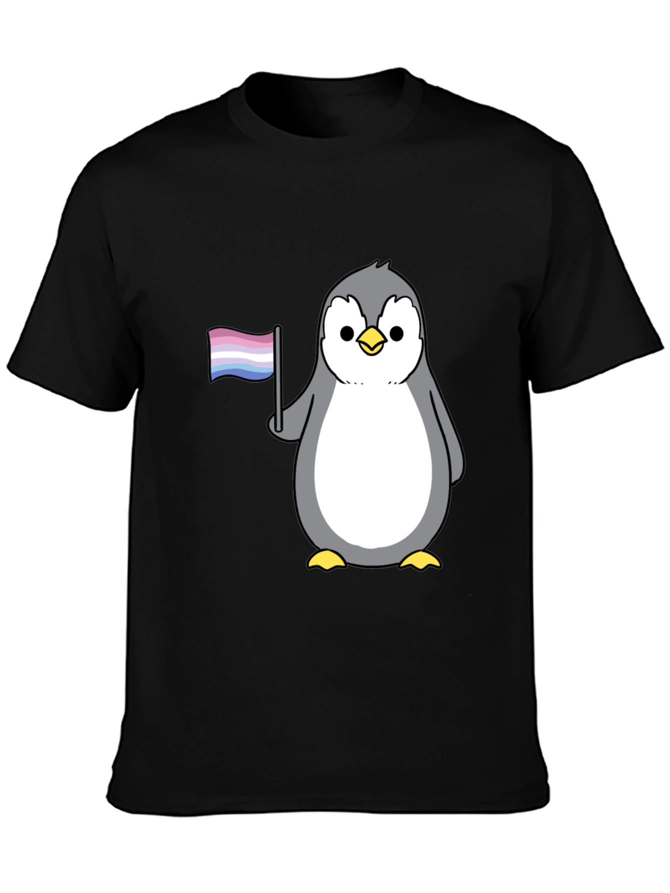 Penguin Pride T-Shirt - Bi Flag Graphic Tee