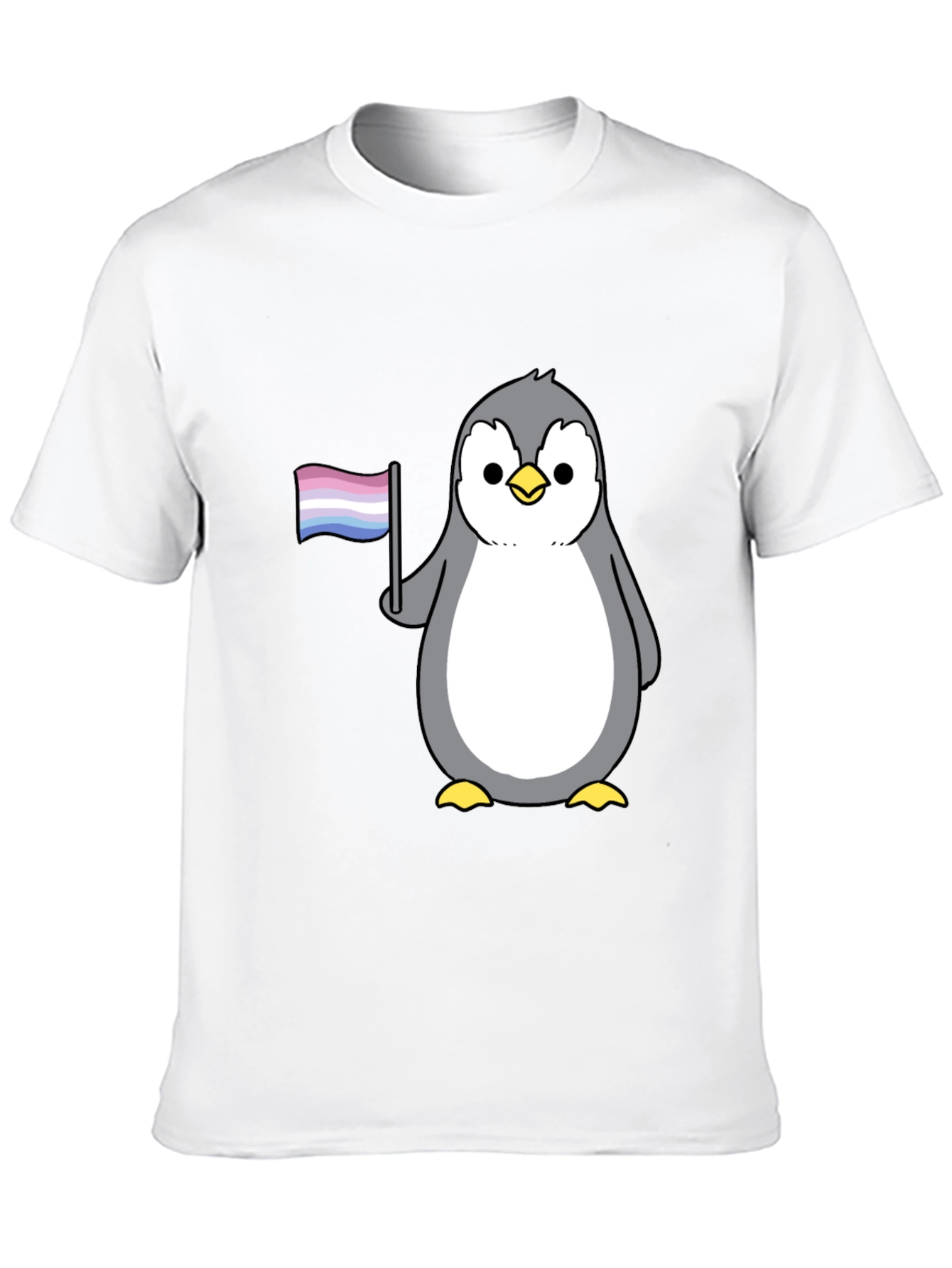 Penguin Pride T-Shirt - Bi Flag Graphic Tee