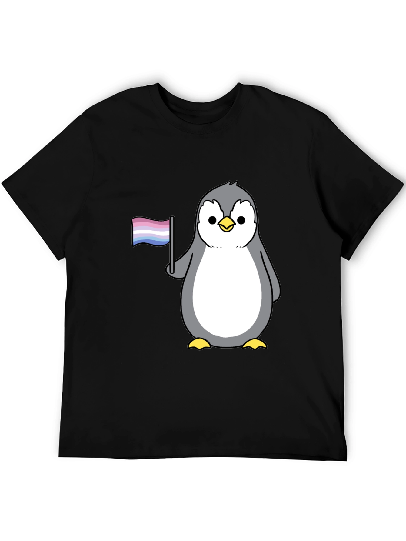 Penguin Pride T-Shirt - Bi Flag Graphic Tee