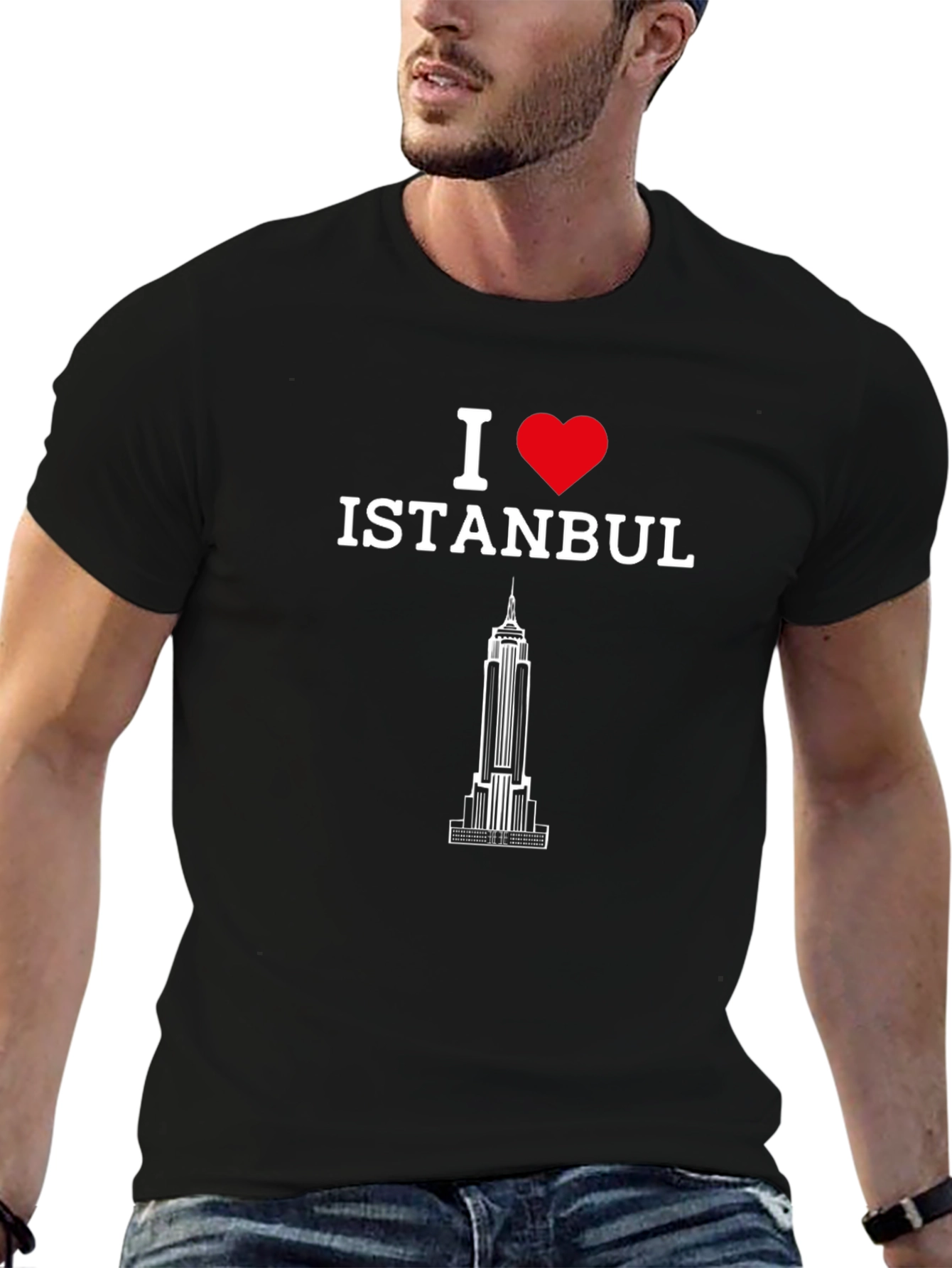 I Love Istanbul Graphic Tee - Black
