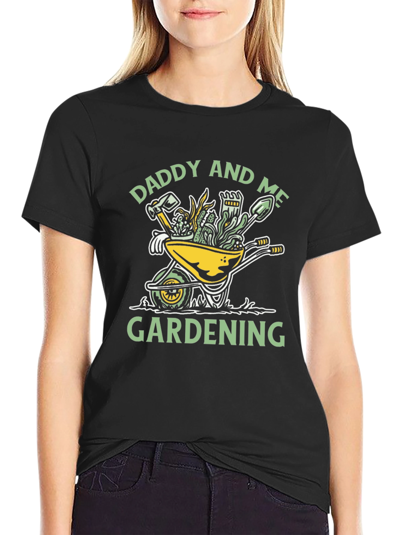 Daddy and Me Gardening T-Shirt - Wheelbarrow Design