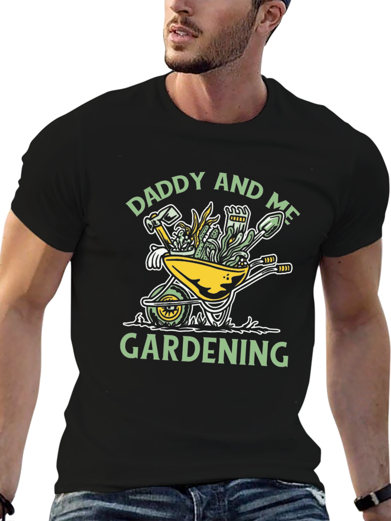 Daddy and Me Gardening T-Shirt - Wheelbarrow Design
