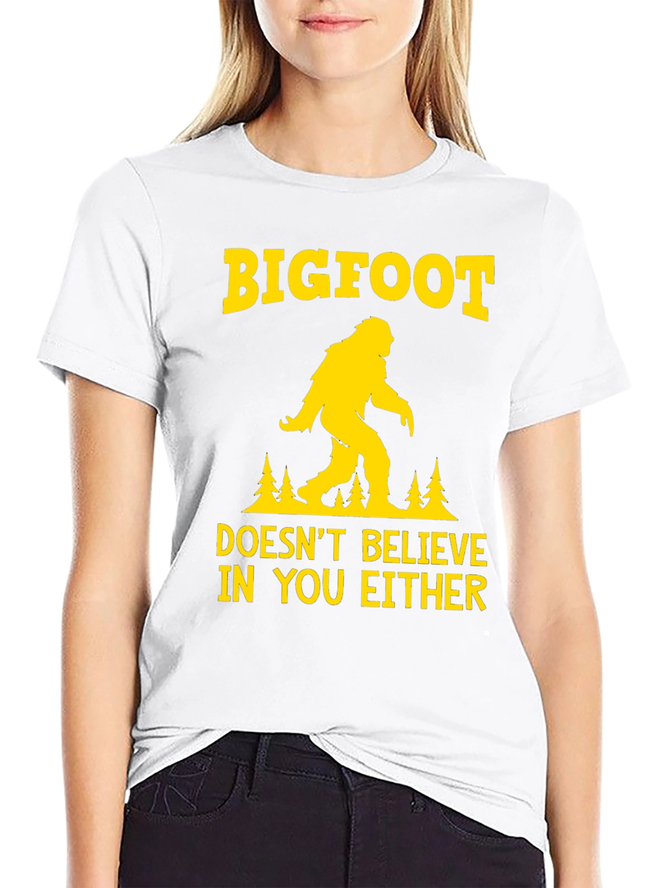 Bigfoot Doesnt Believe T-Shirt