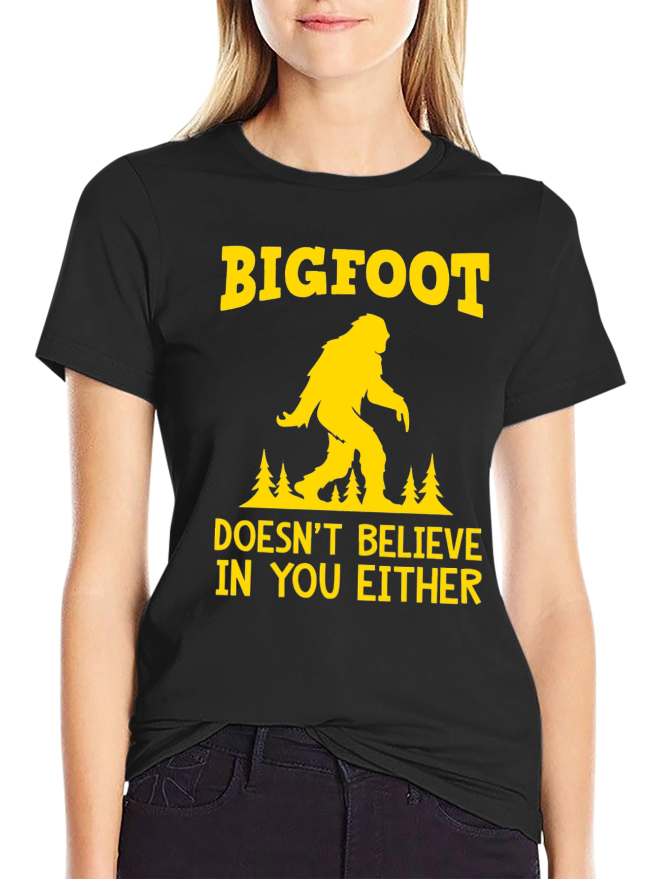 Bigfoot Doesnt Believe T-Shirt