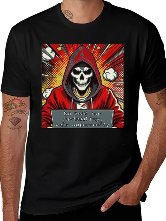 Hooded Grim Reaper Graphic Tee - Opportunity