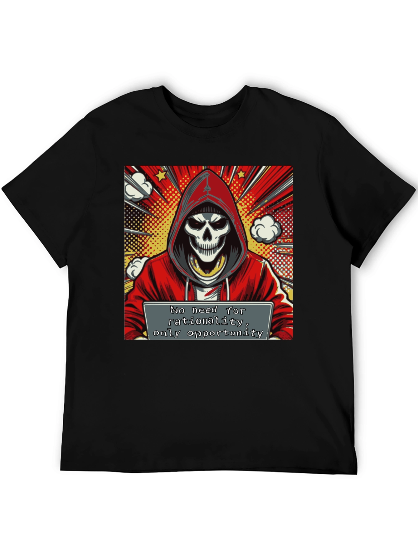 Hooded Grim Reaper Graphic Tee - Opportunity