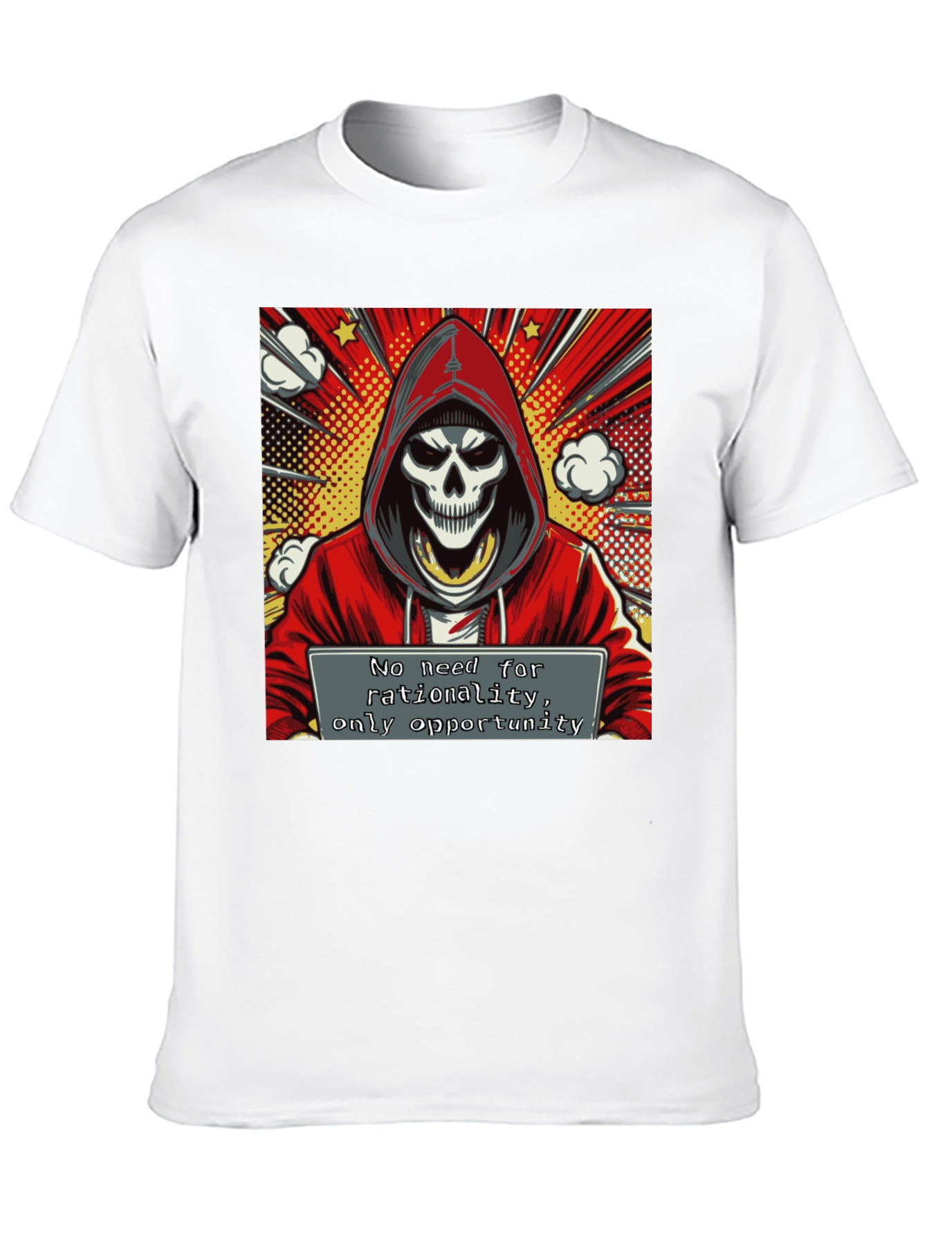 Hooded Grim Reaper Graphic Tee - Opportunity