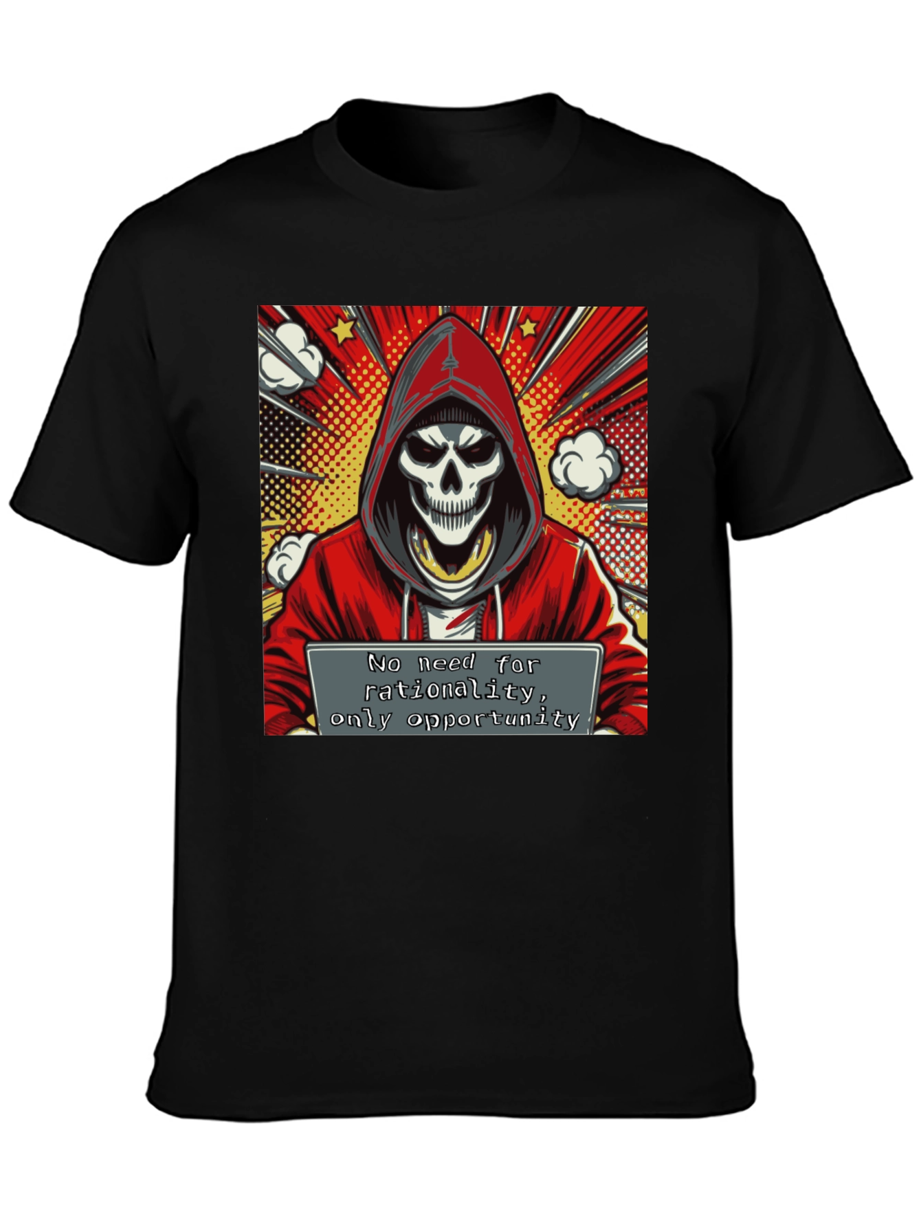 Hooded Grim Reaper Graphic Tee - Opportunity