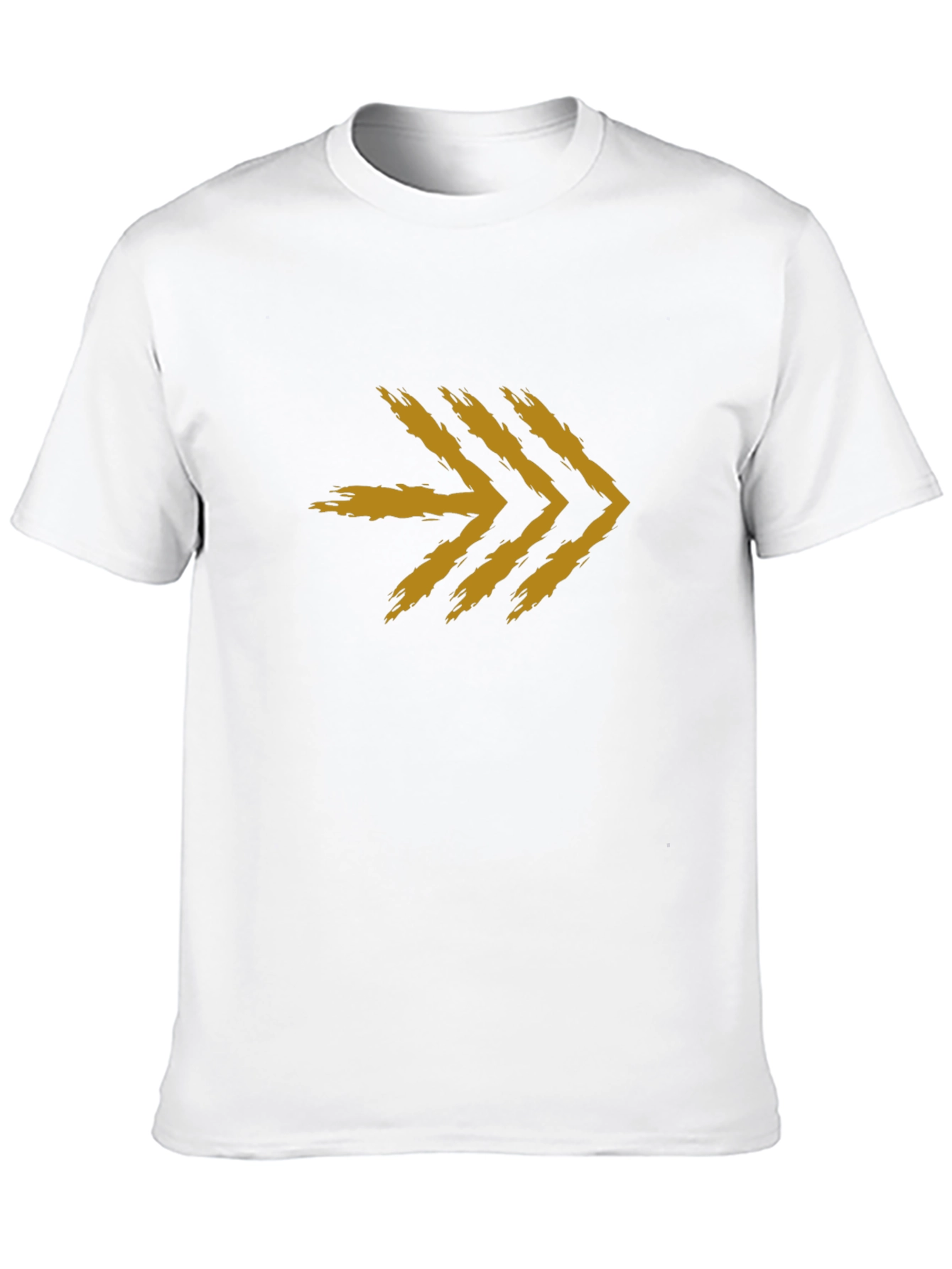 Brush Stroke Arrow Graphic Tee - Black Cotton Blend