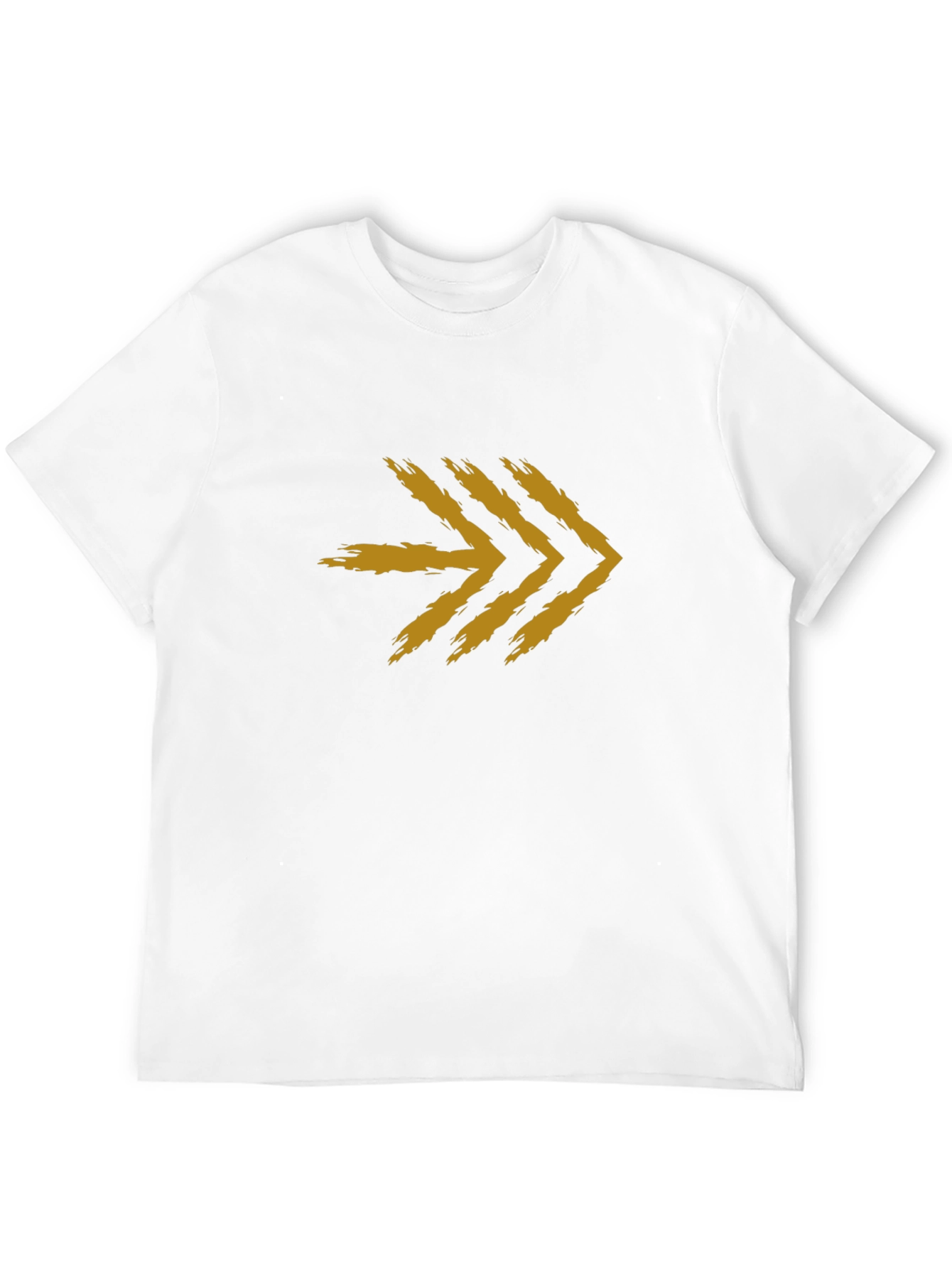 Brush Stroke Arrow Graphic Tee - Black Cotton Blend
