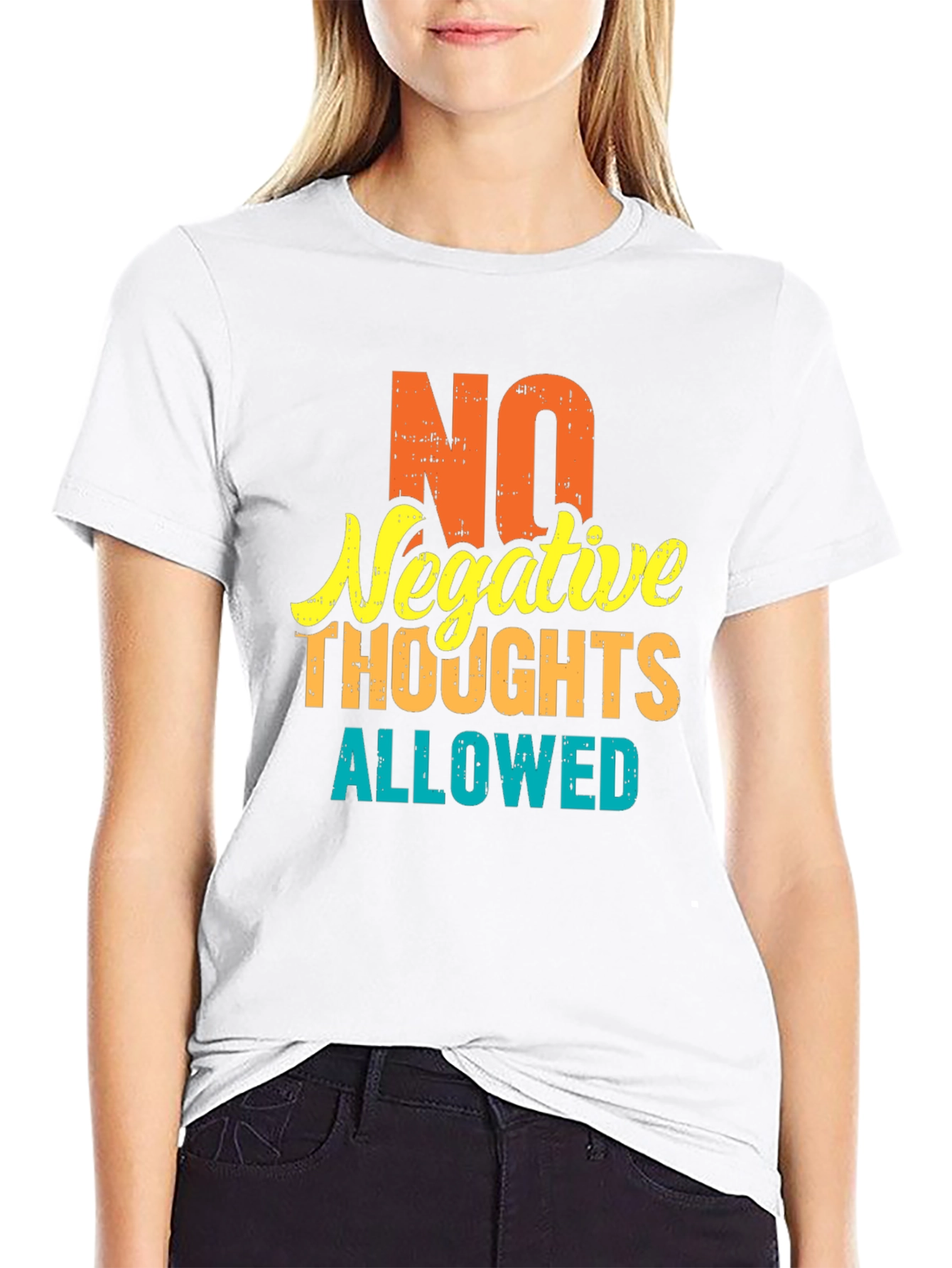 No Negative Thoughts T-Shirt | Positive Vibes Graphic Tee