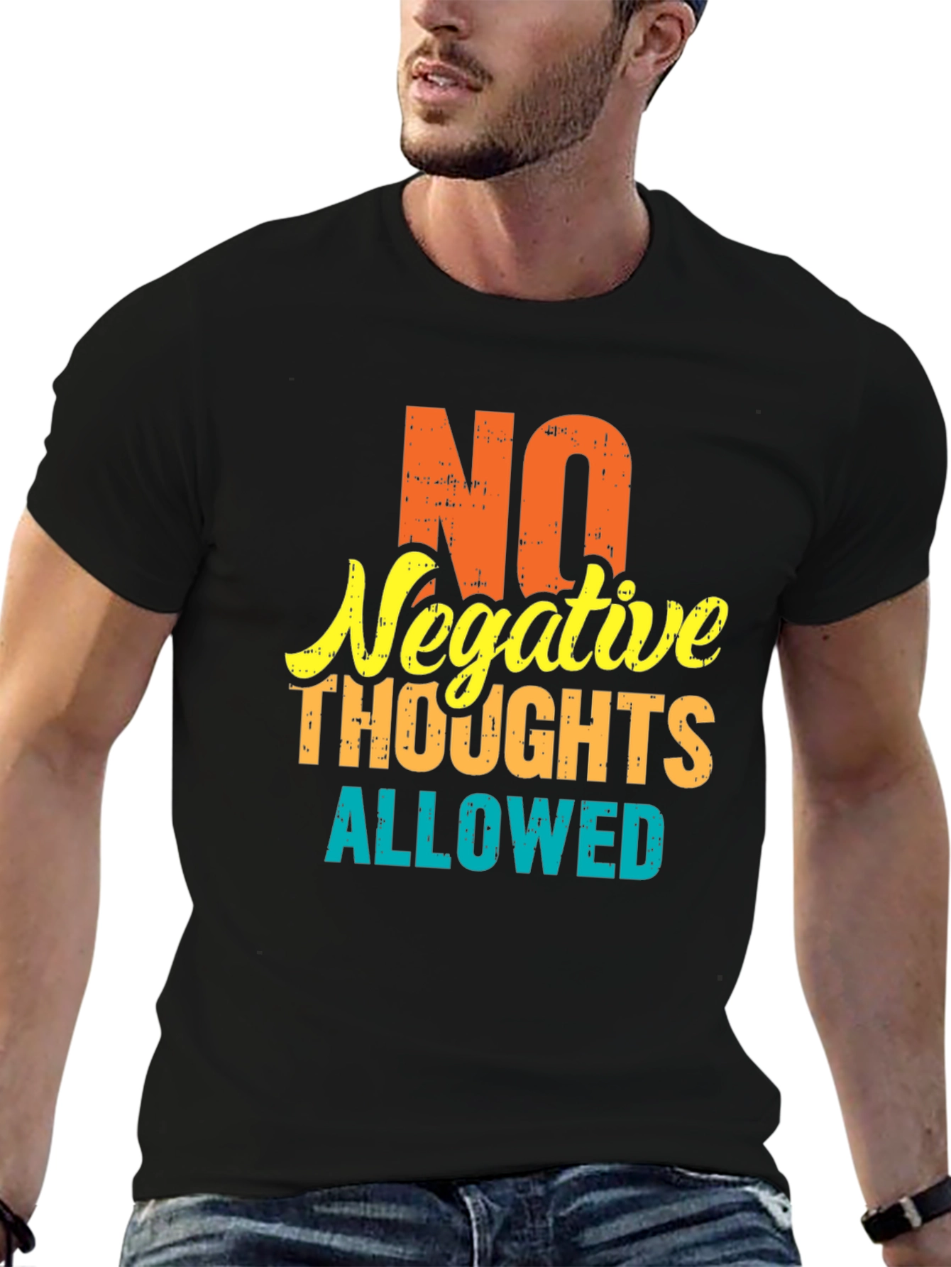 No Negative Thoughts T-Shirt | Positive Vibes Graphic Tee