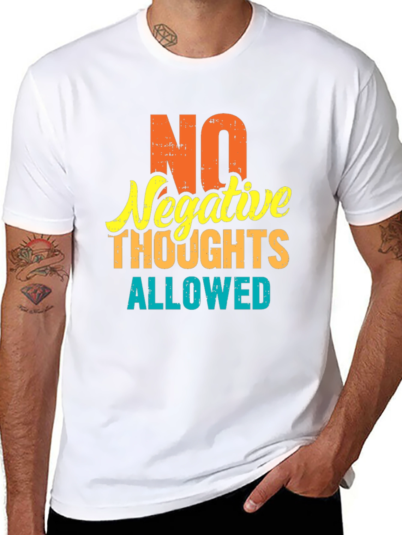 No Negative Thoughts T-Shirt | Positive Vibes Graphic Tee