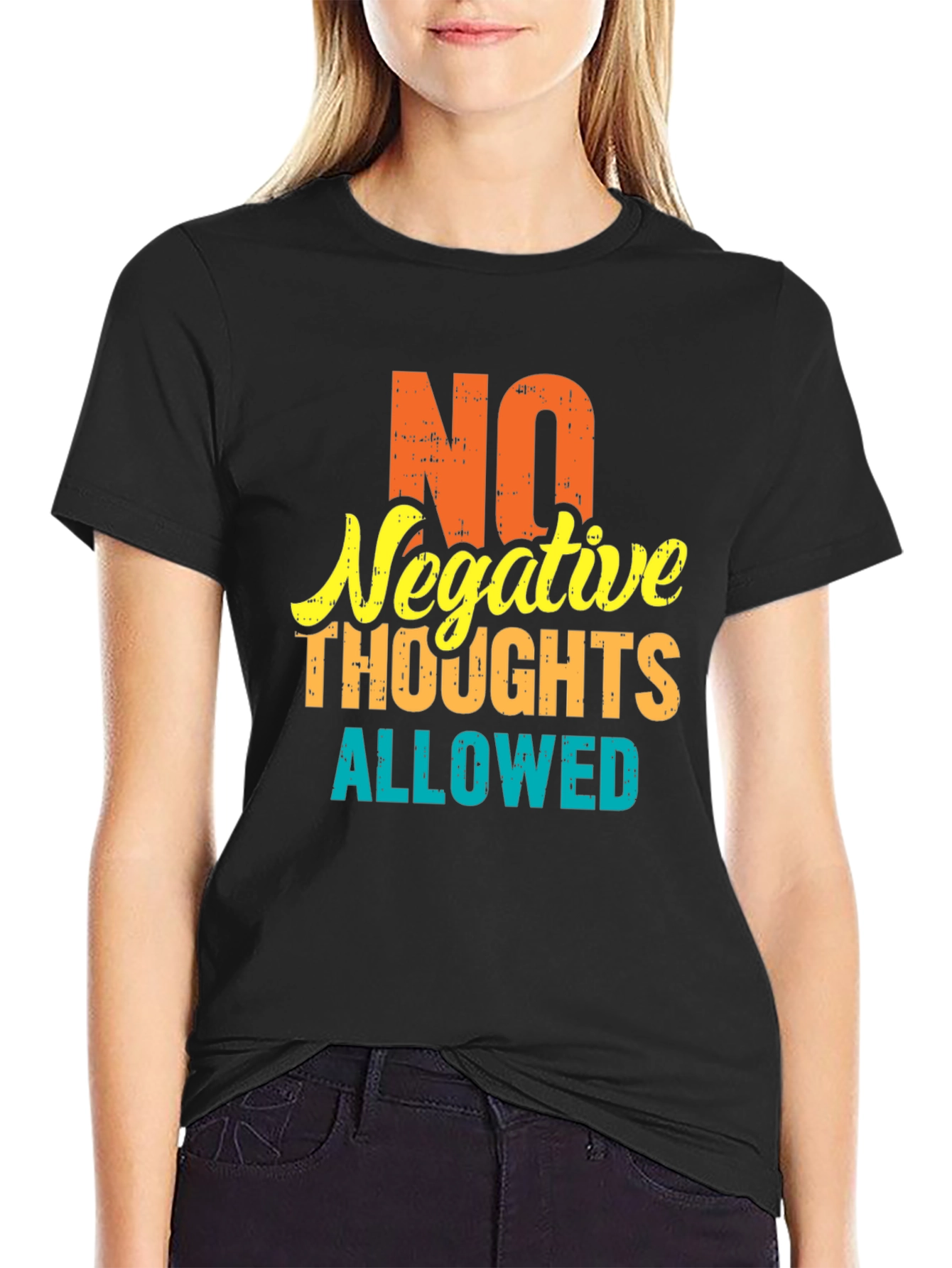 No Negative Thoughts T-Shirt | Positive Vibes Graphic Tee
