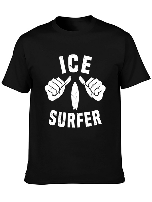 Ice Surfer Graphic Tee - Cool Novelty T-Shirt