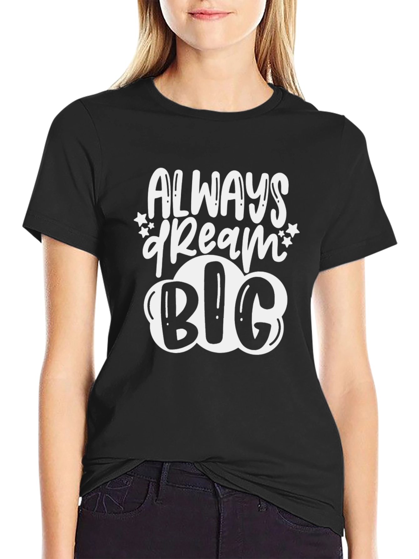 Always Dream Big Graphic Tee - Stylish Black T-Shirt