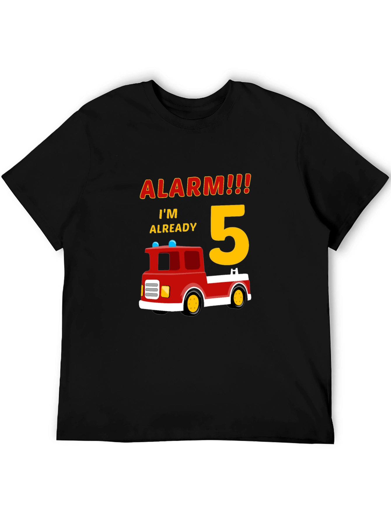 Alarm Im Already 5 Firetruck Birthday T-Shirt