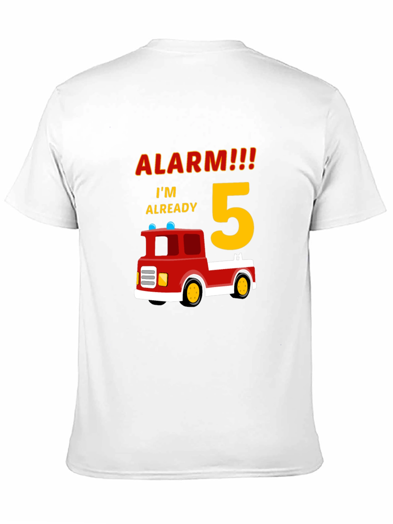 Alarm Im Already 5 Firetruck Birthday T-Shirt