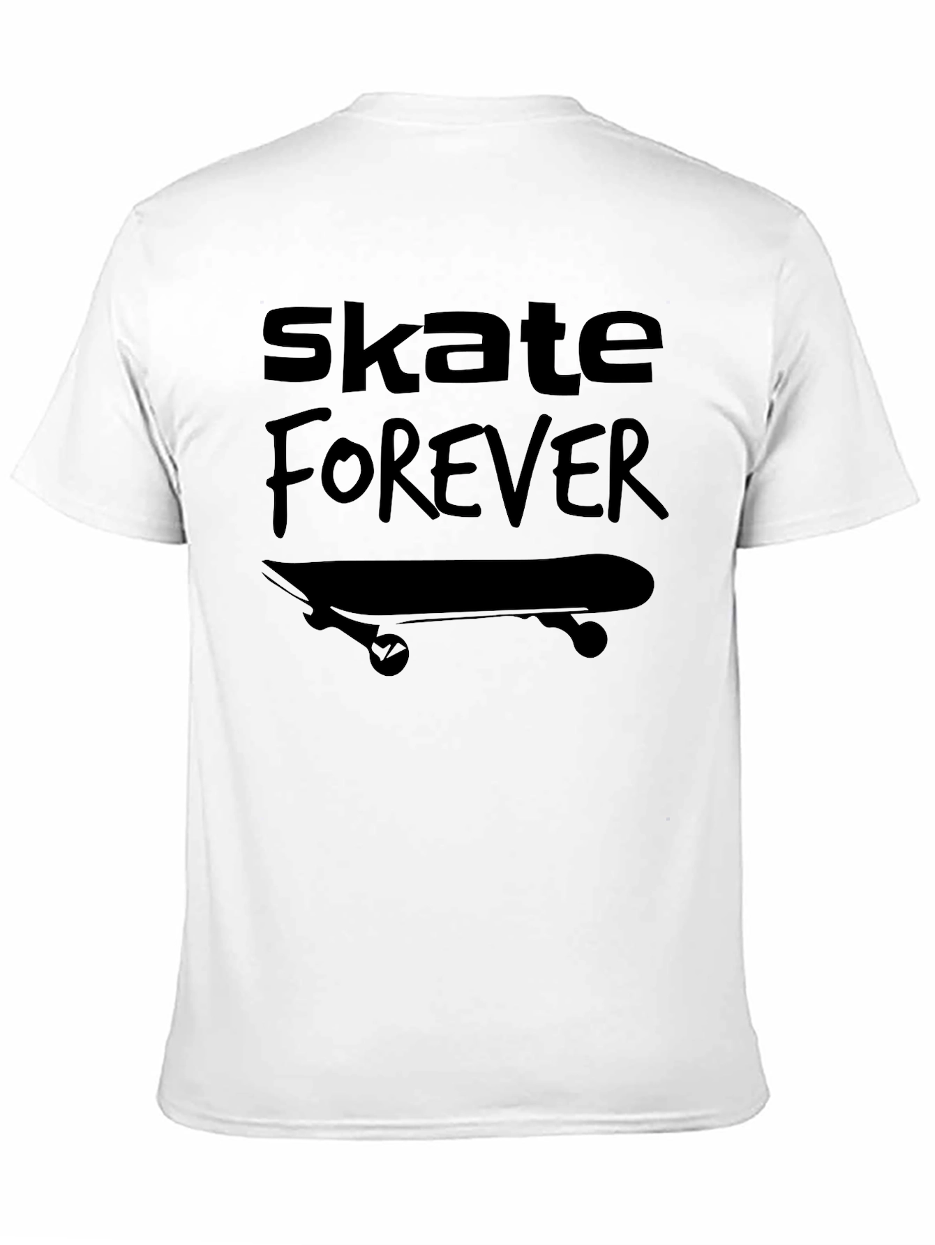 Skate Forever Graphic Tee - Black Cotton T-Shirt