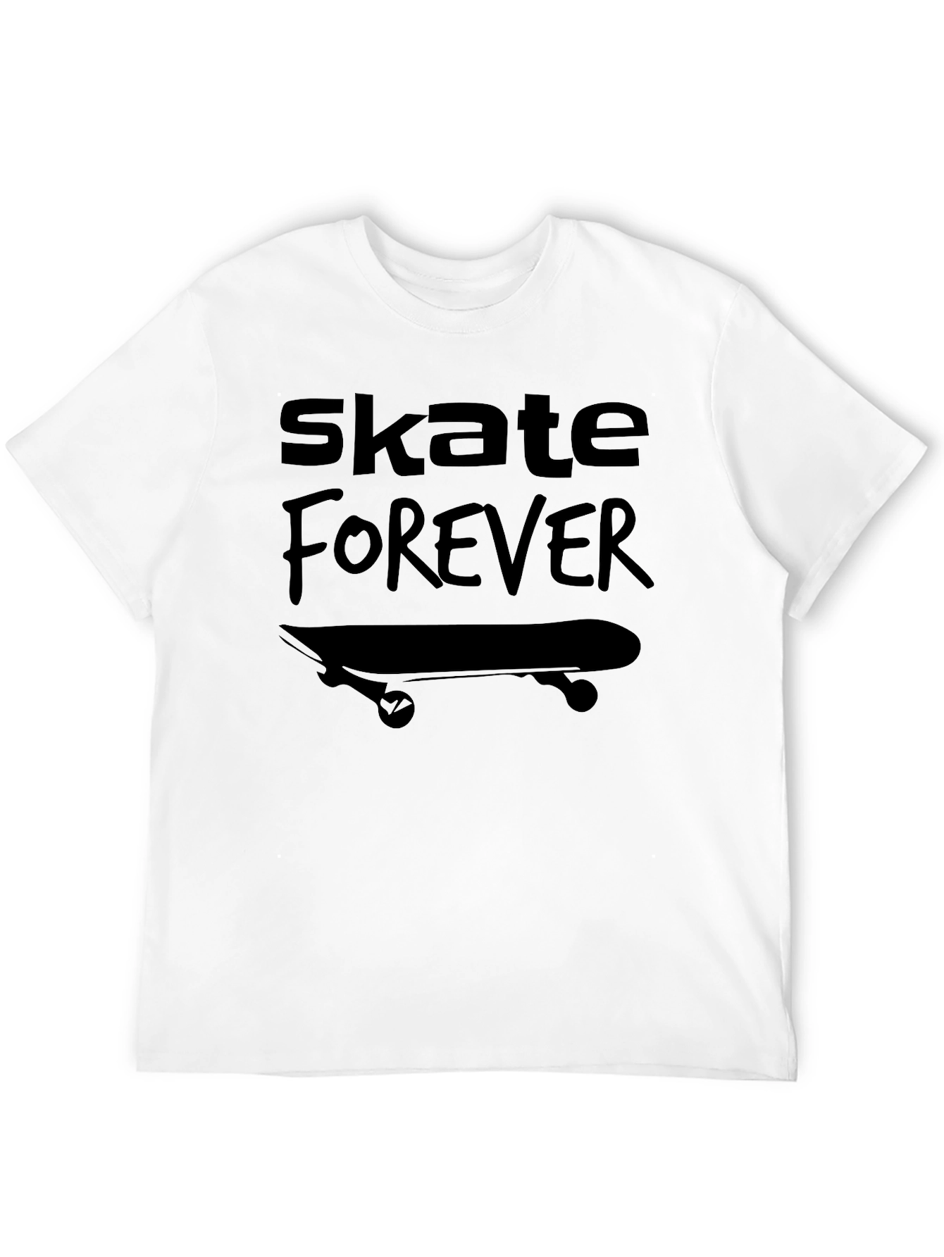 Skate Forever Graphic Tee - Black Cotton T-Shirt