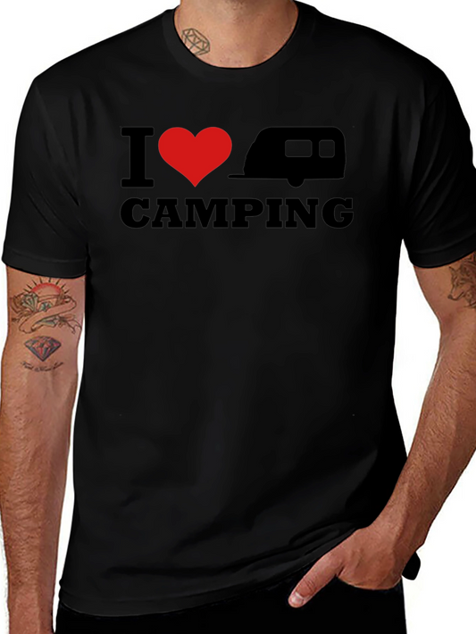 I Heart Camping T-Shirt - Black