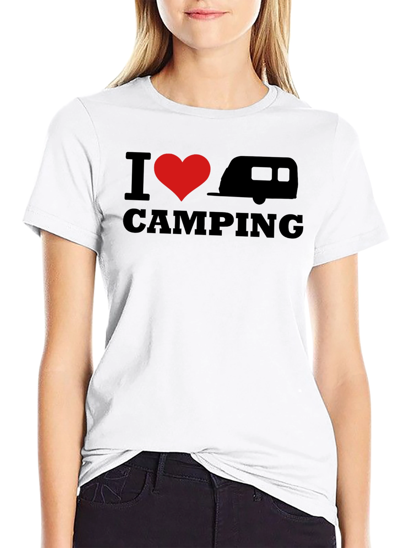 I Heart Camping T-Shirt - Black