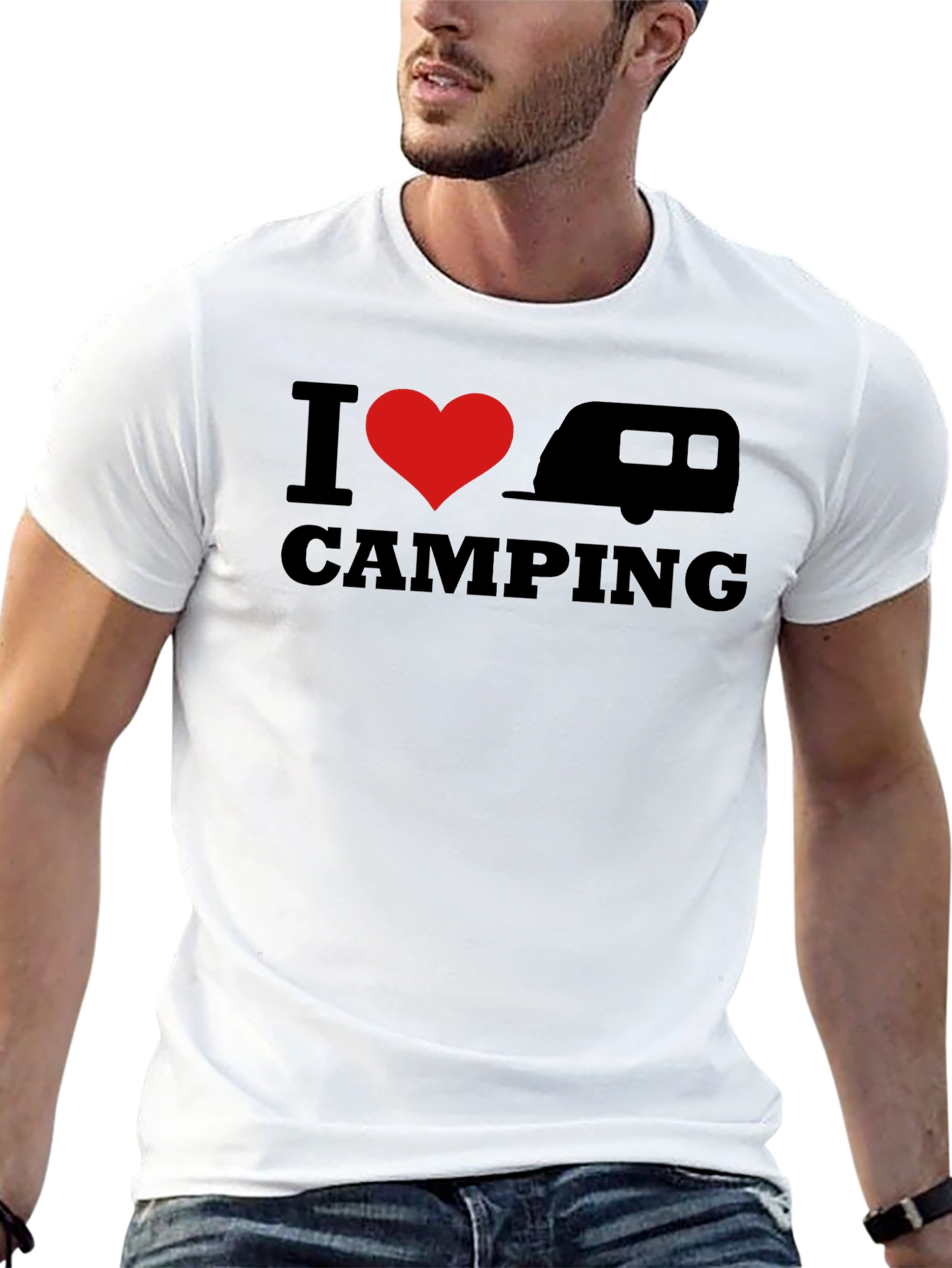 I Heart Camping T-Shirt - Black