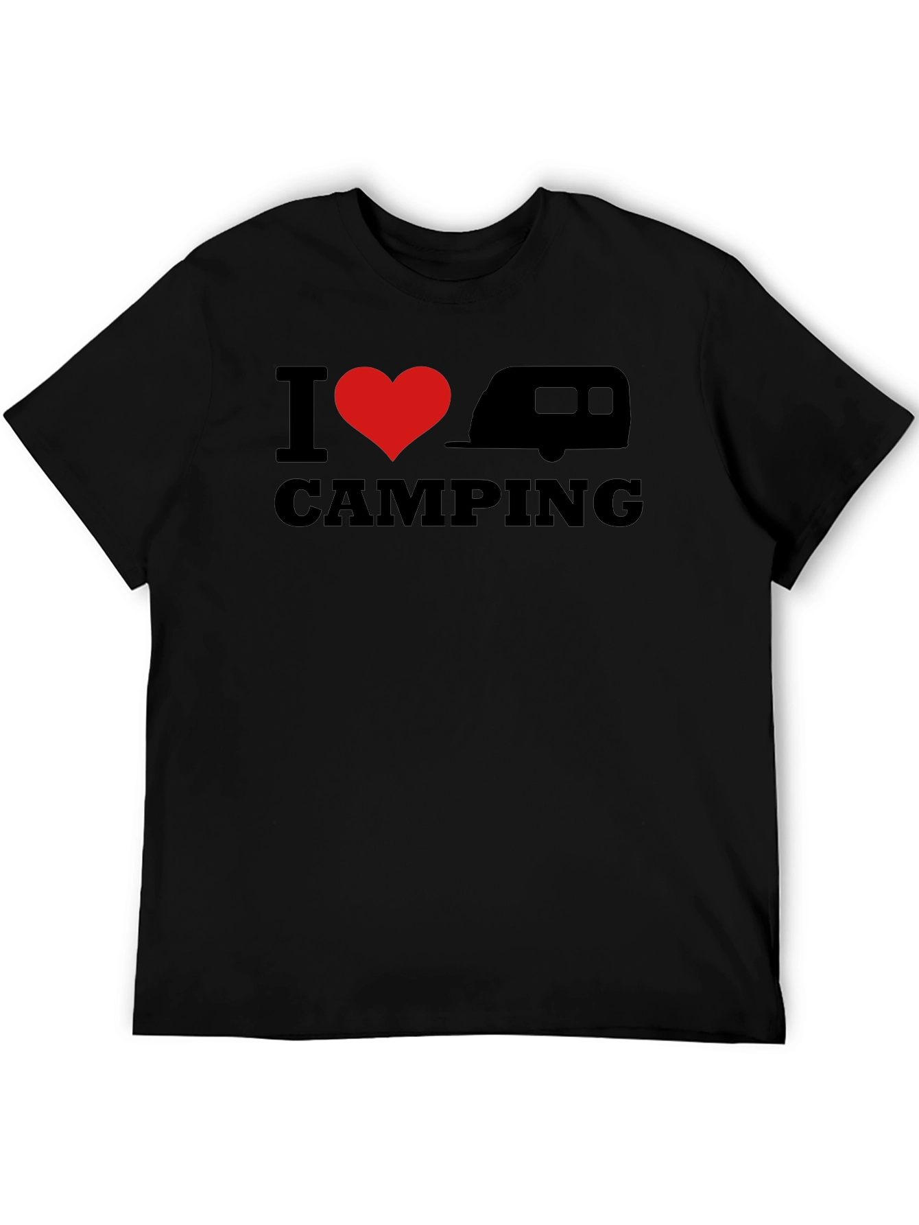I Heart Camping T-Shirt - Black