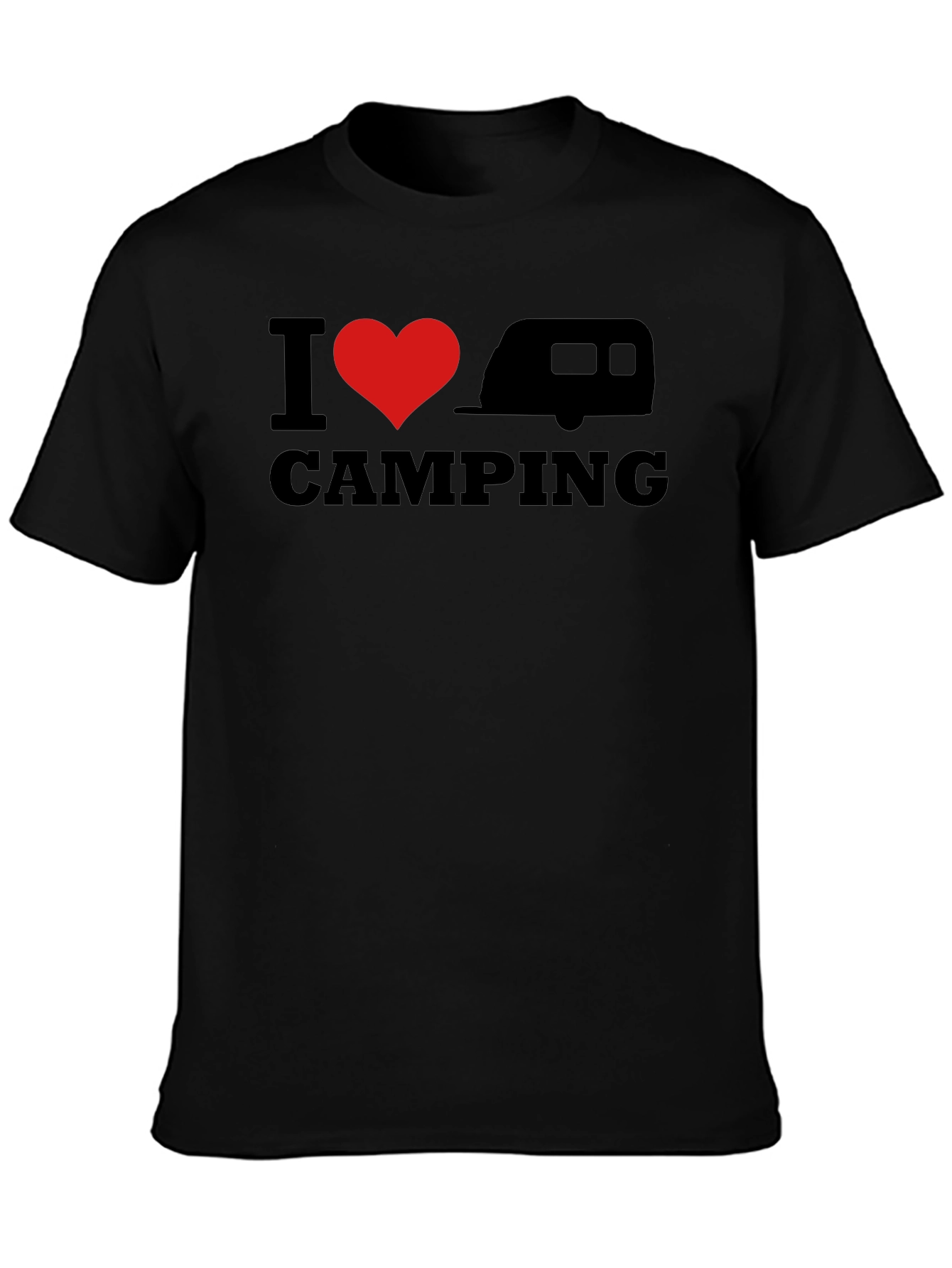 I Heart Camping T-Shirt - Black