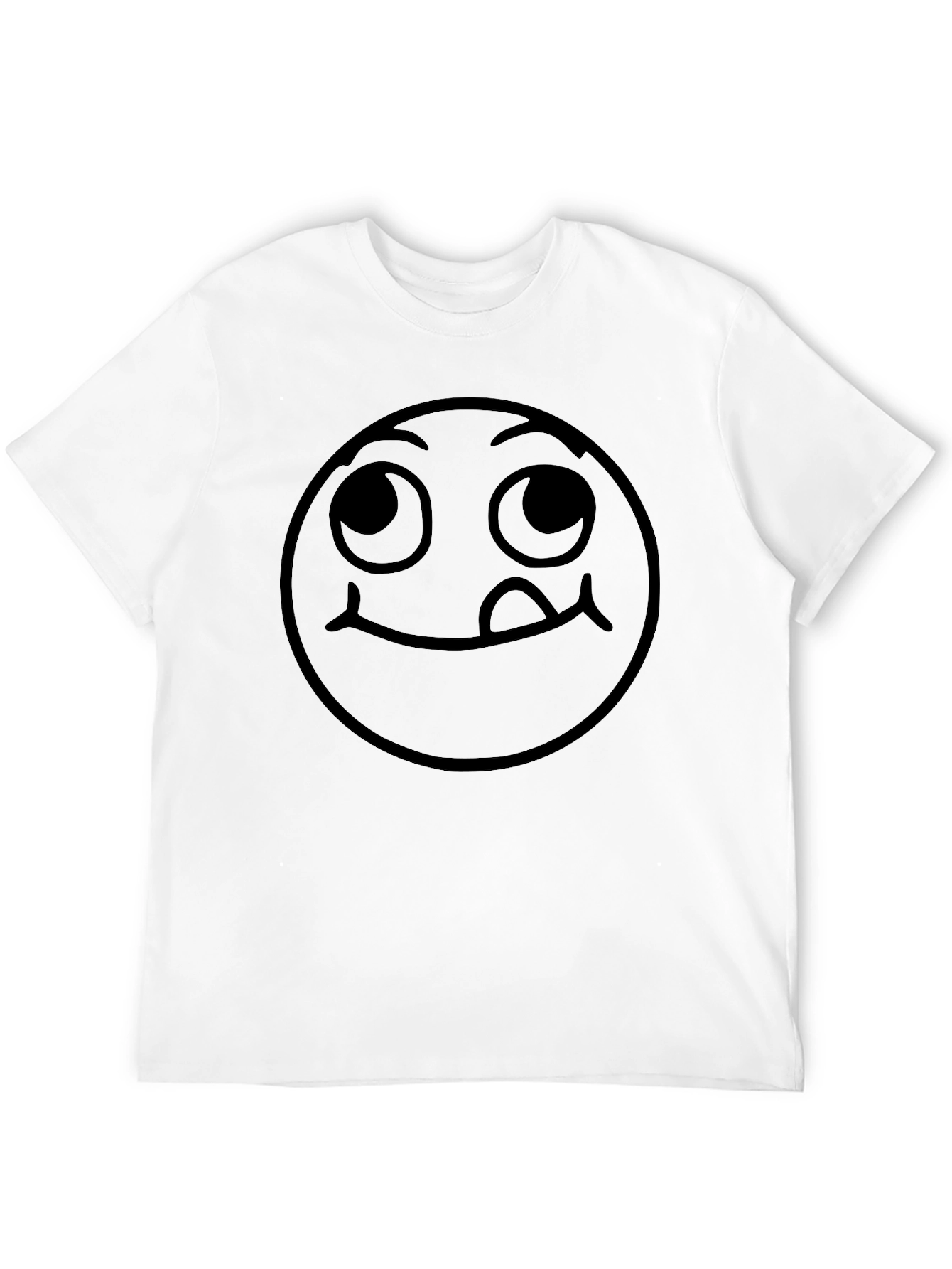 Whimsical Emoji Graphic Tee - Black