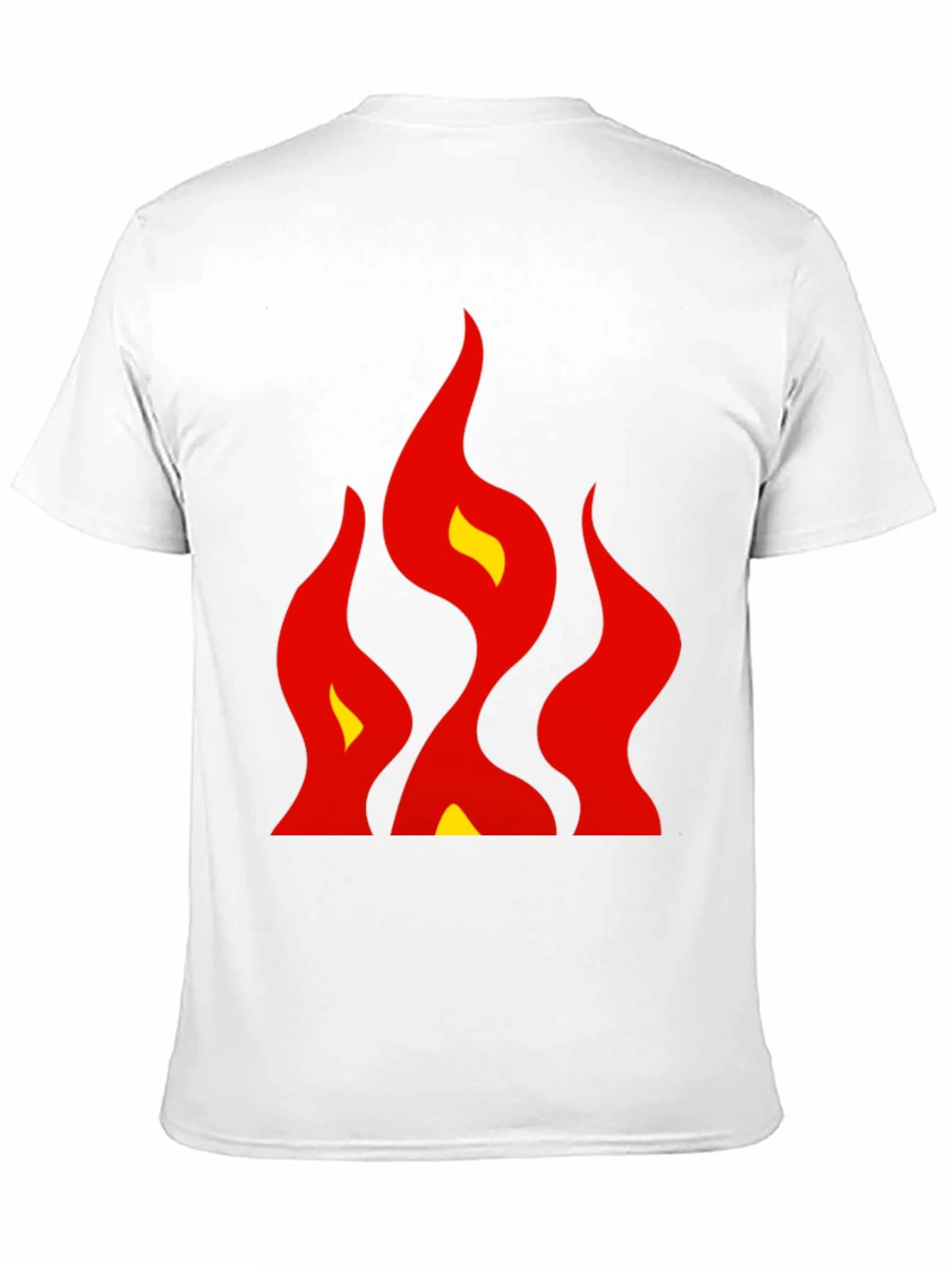 Bold Flames Graphic Tee - Black Cotton