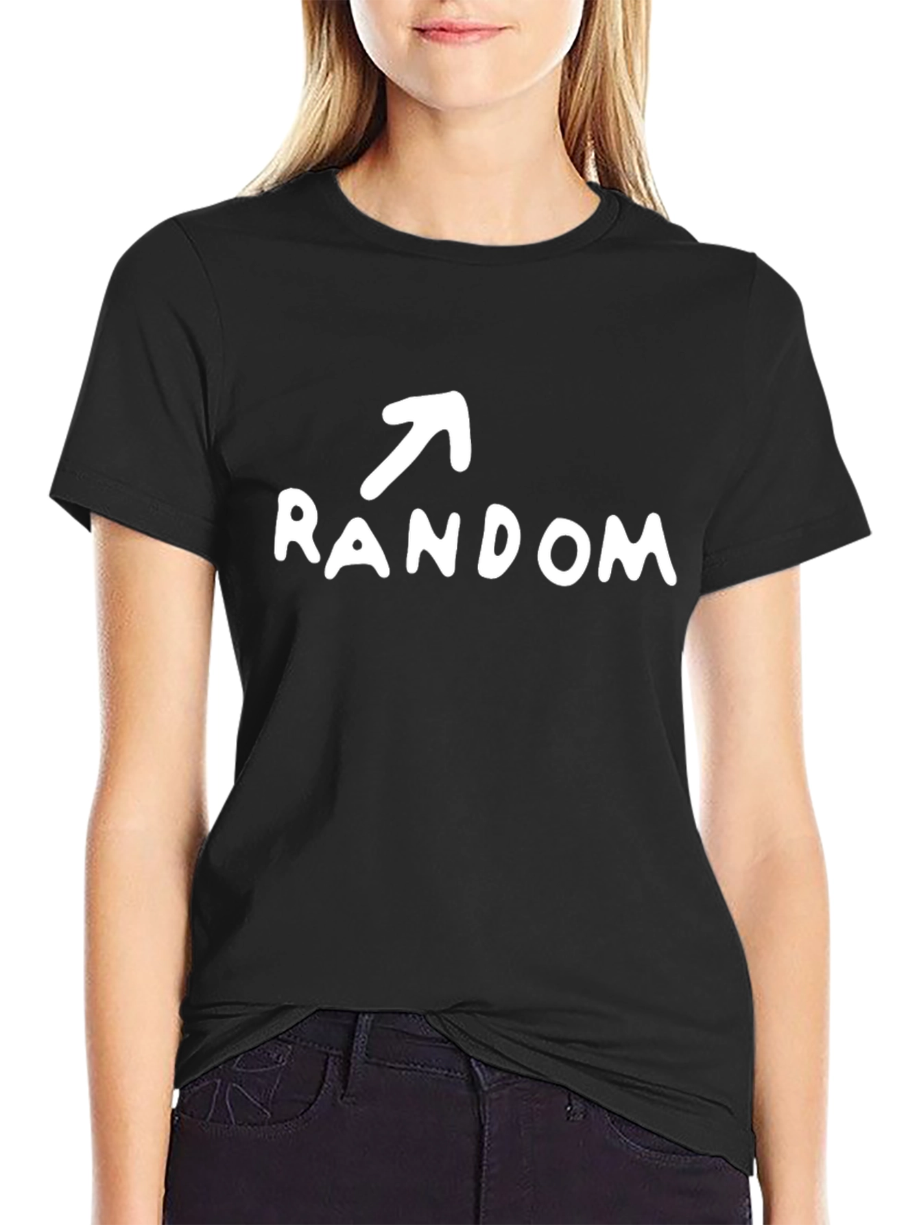 Random Arrow Graphic Black T-Shirt Casual Style
