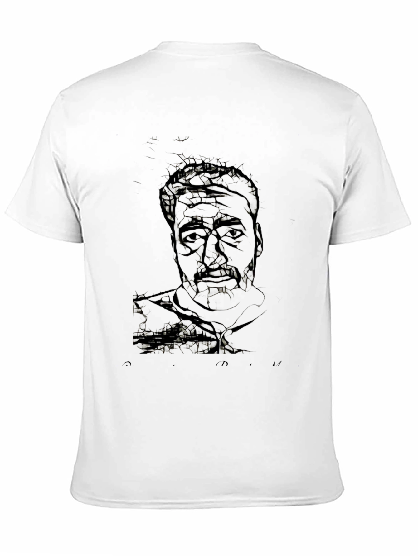 Abstract Portrait Graphic Black T-Shirt