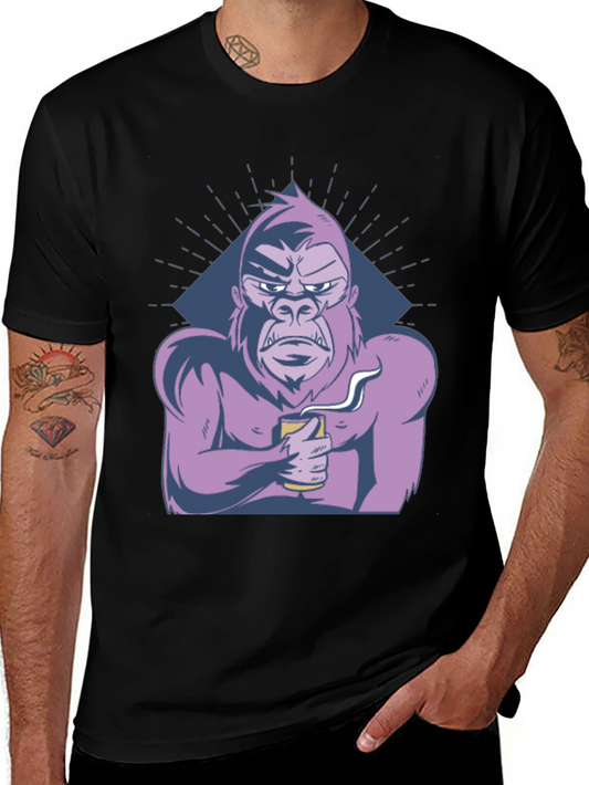 Cool Gorilla T-Shirt - Coffee Lover Ape Tee