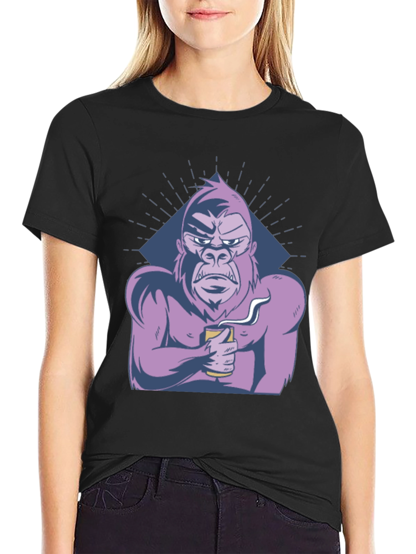 Cool Gorilla T-Shirt - Coffee Lover Ape Tee