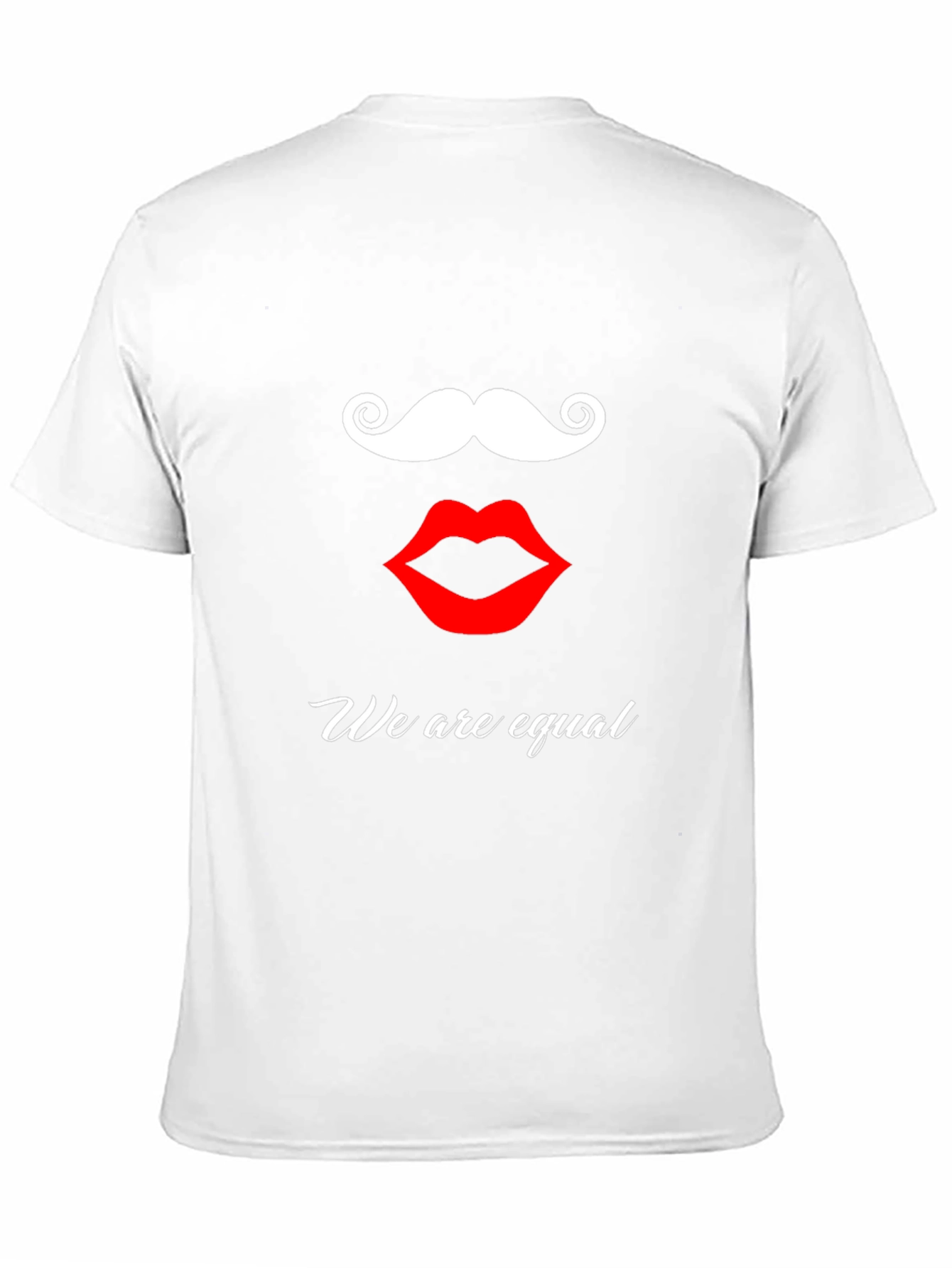Equality Graphic Tee - Moustache and Lips Design