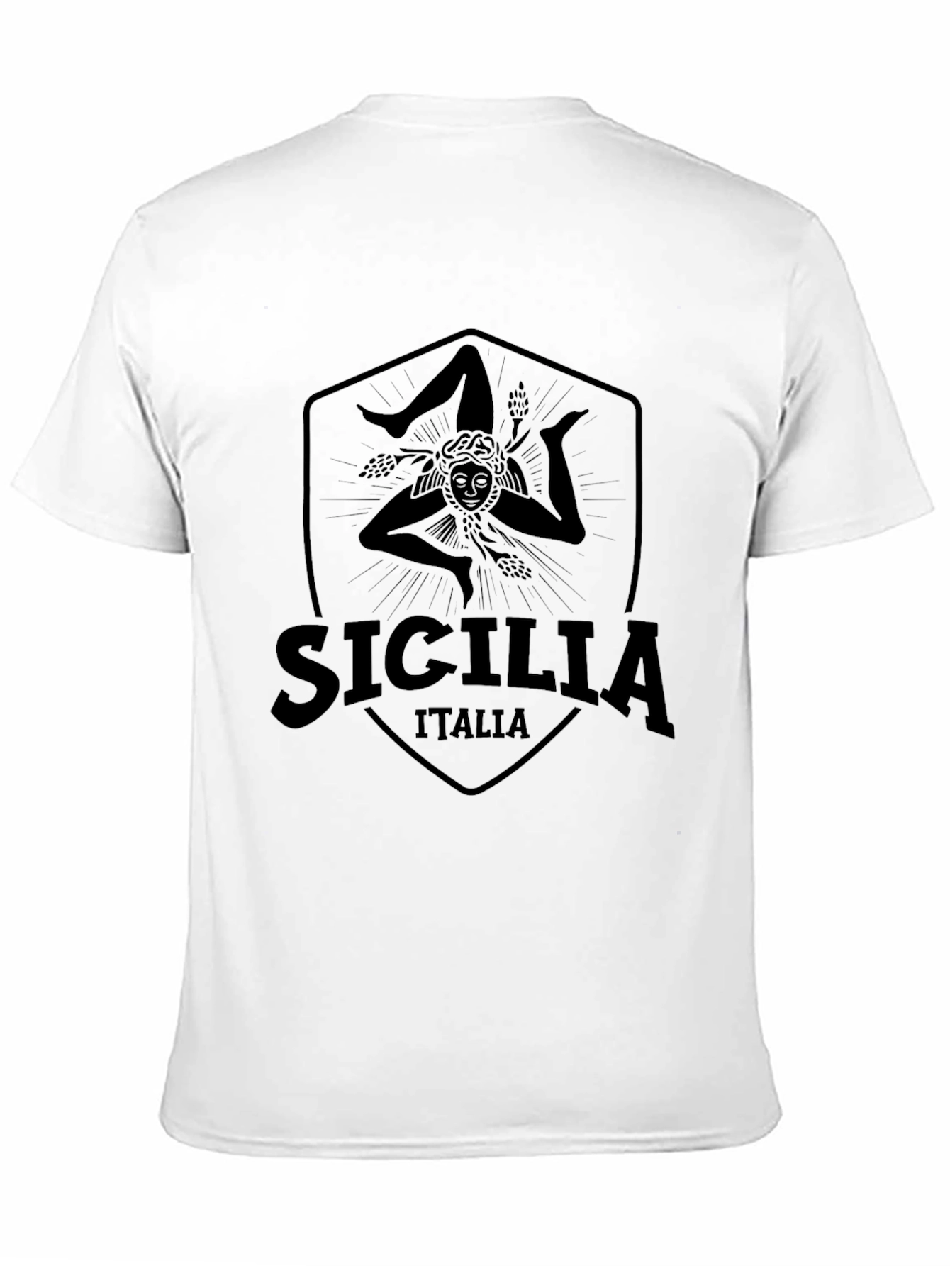 Sicilia Italia T-Shirt - Mens Black Tee