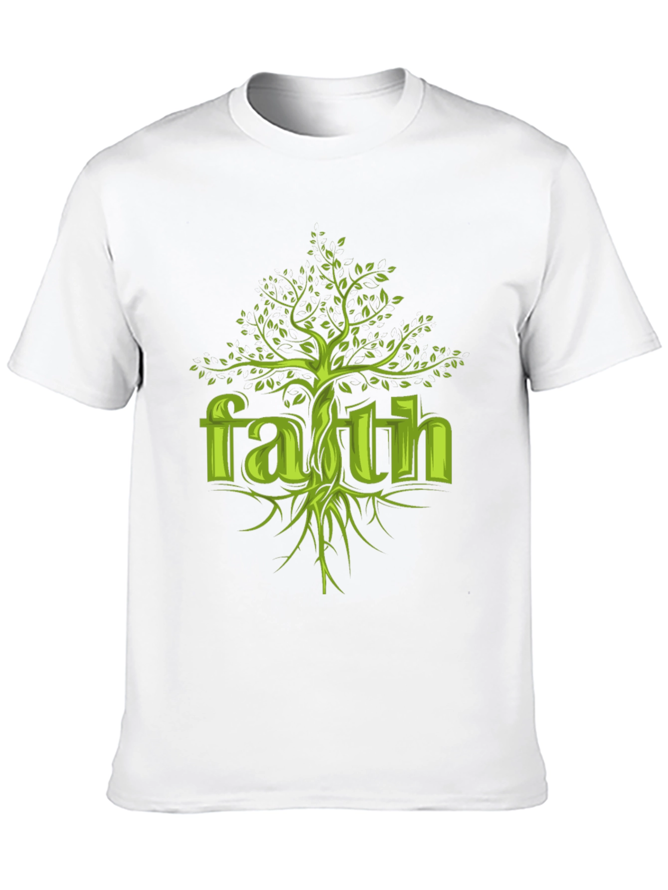 Faith Tree Graphic Tee - Unisex Black Cotton T-Shirt