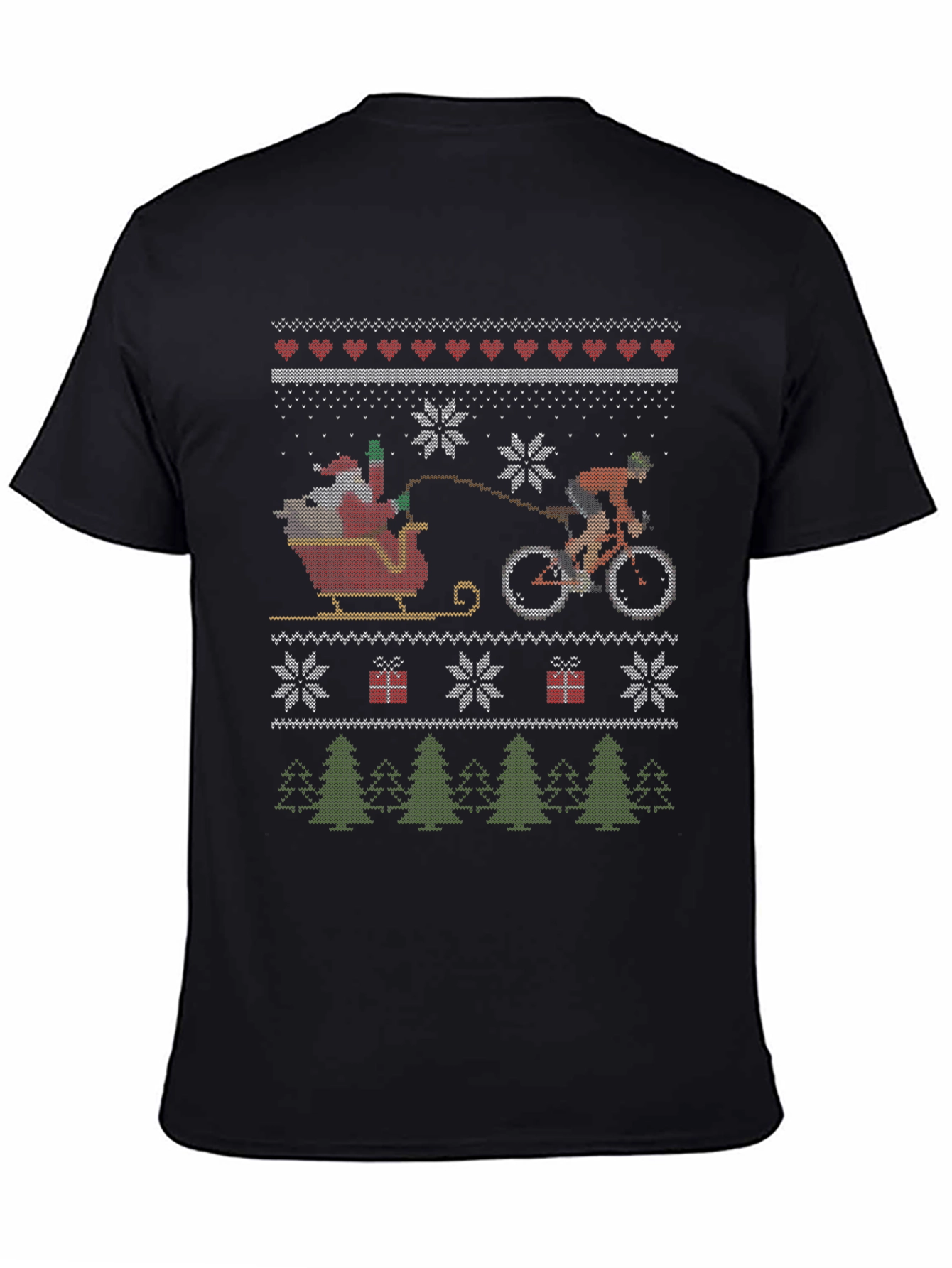 Cycling Santa Christmas T-Shirt
