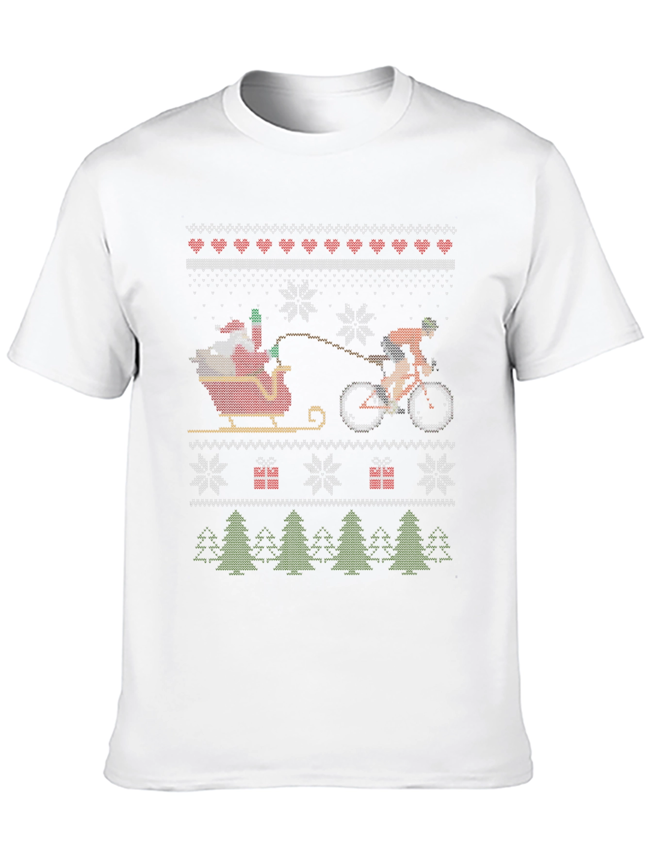 Cycling Santa Christmas T-Shirt